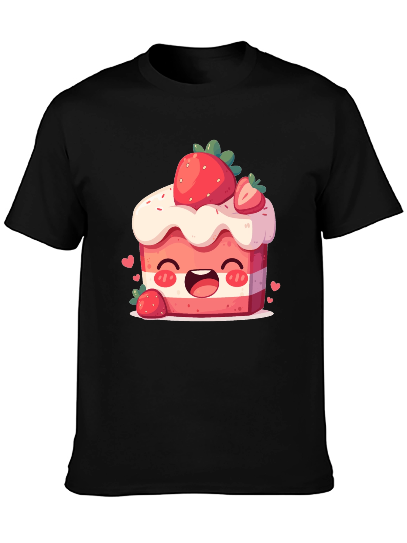 Kawaii Strawberry Cake Graphic Tee