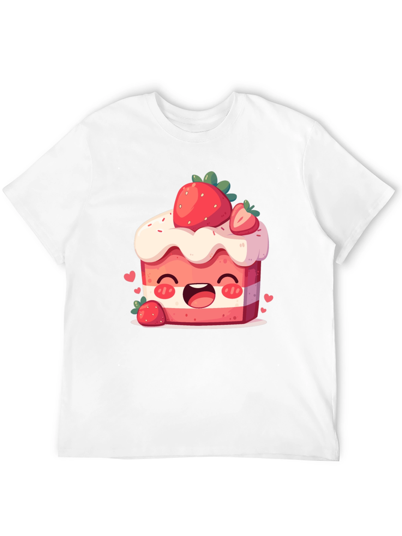 Kawaii Strawberry Cake Graphic Tee