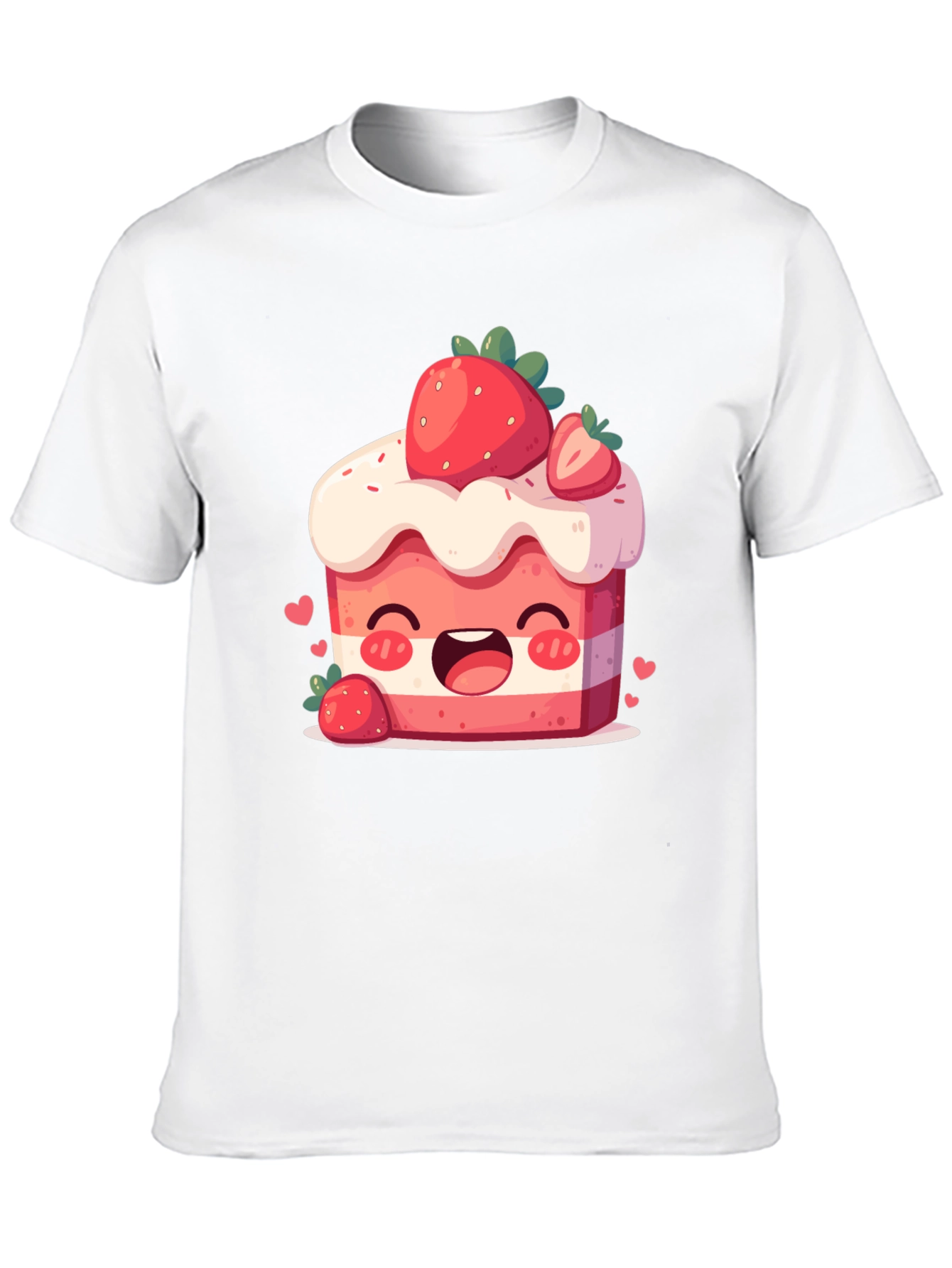 Kawaii Strawberry Cake Graphic Tee