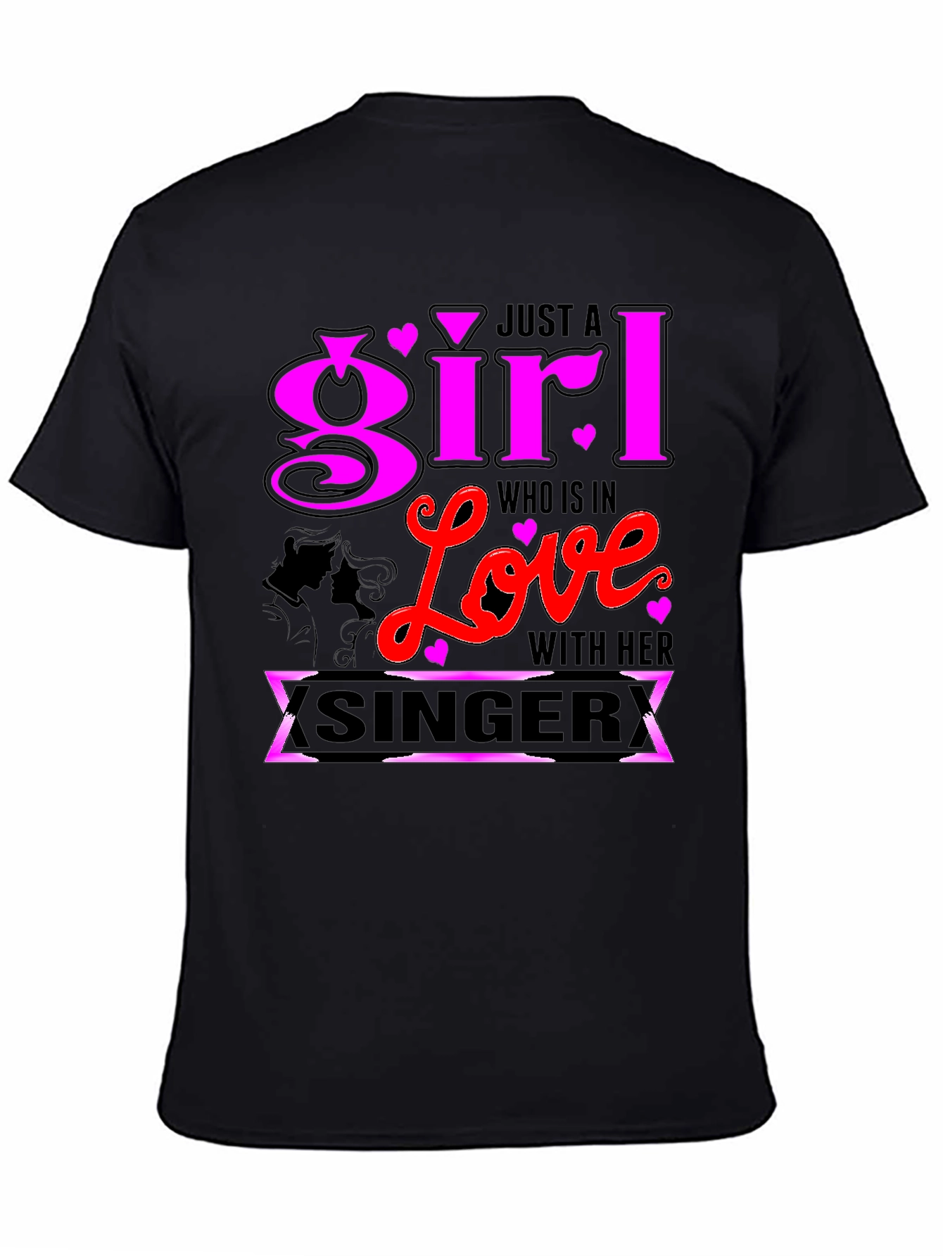 Girl in Love with Her Singer Graphic Tee