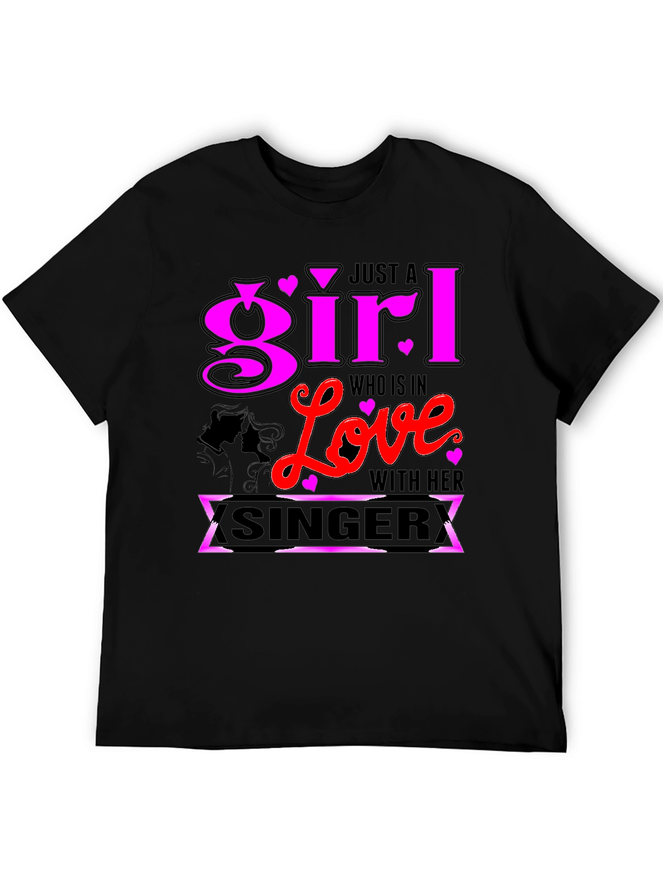 Girl in Love with Her Singer Graphic Tee