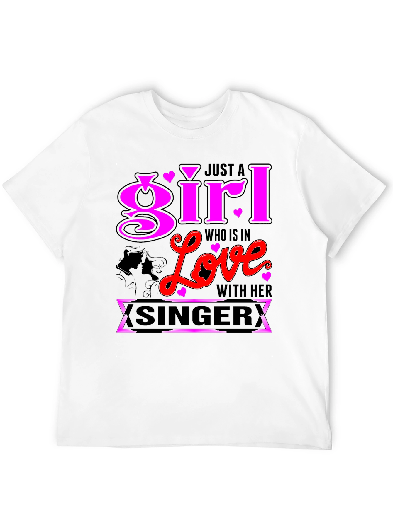 Girl in Love with Her Singer Graphic Tee