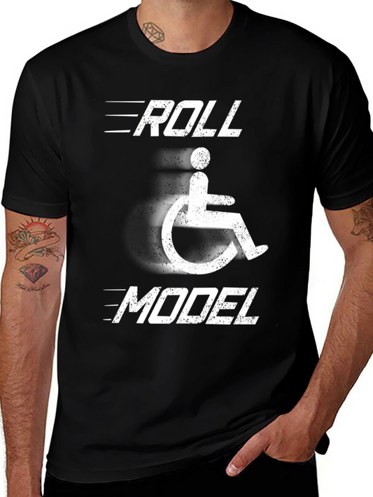 Roll Model Wheelchair T-Shirt - Disability Awareness