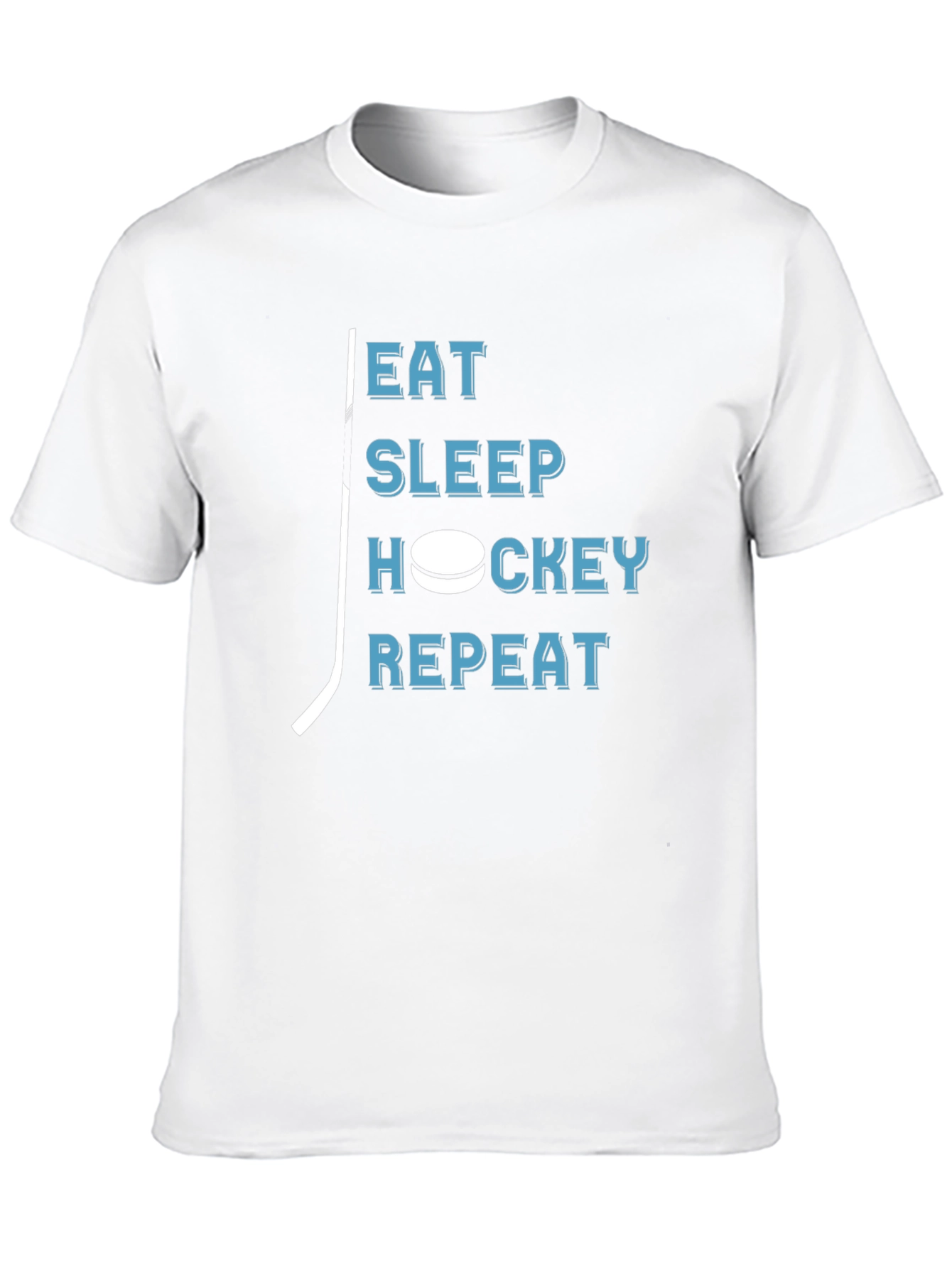 Eat Sleep Hockey Repeat - Black Graphic T-Shirt