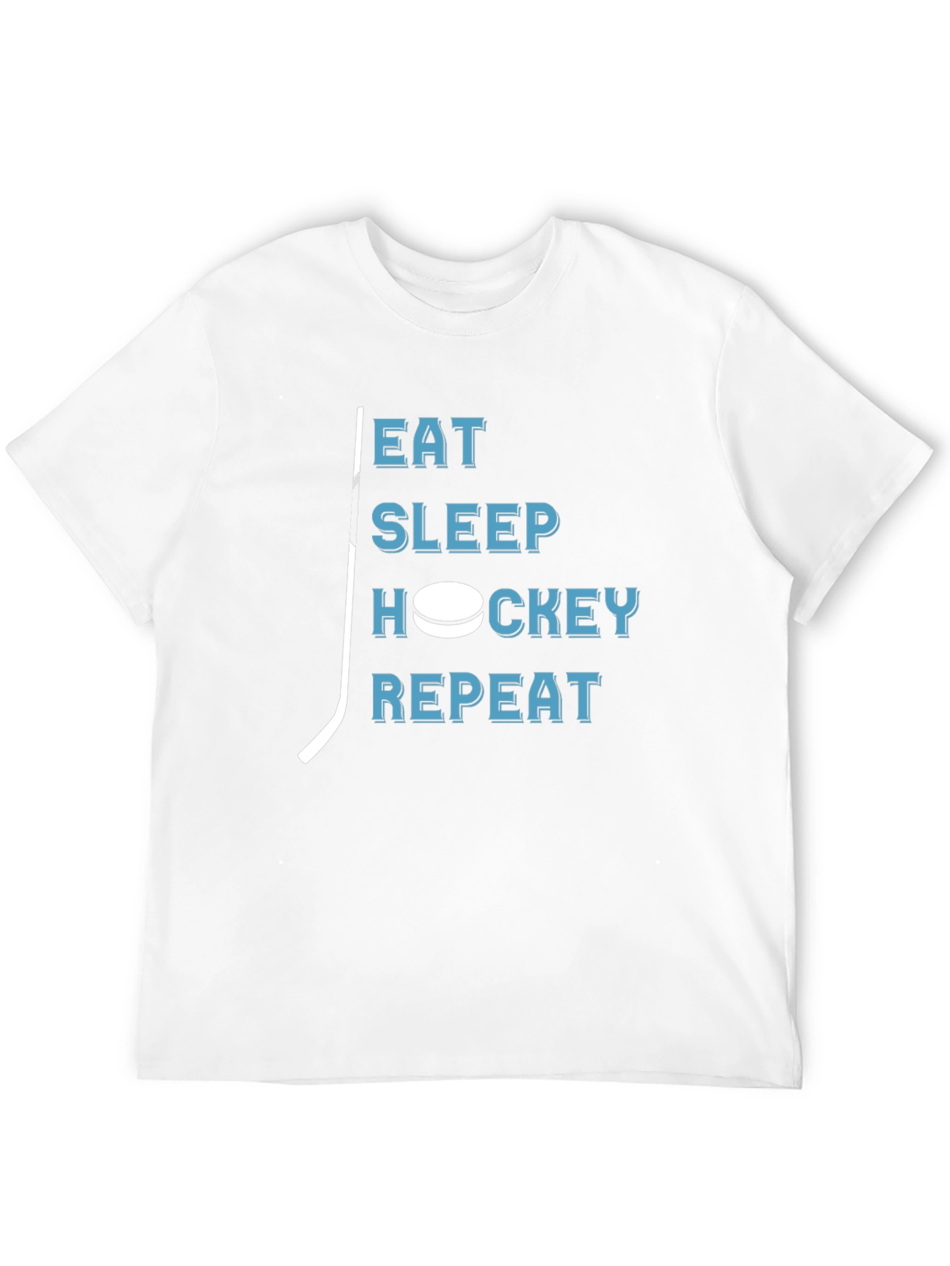 Eat Sleep Hockey Repeat - Black Graphic T-Shirt