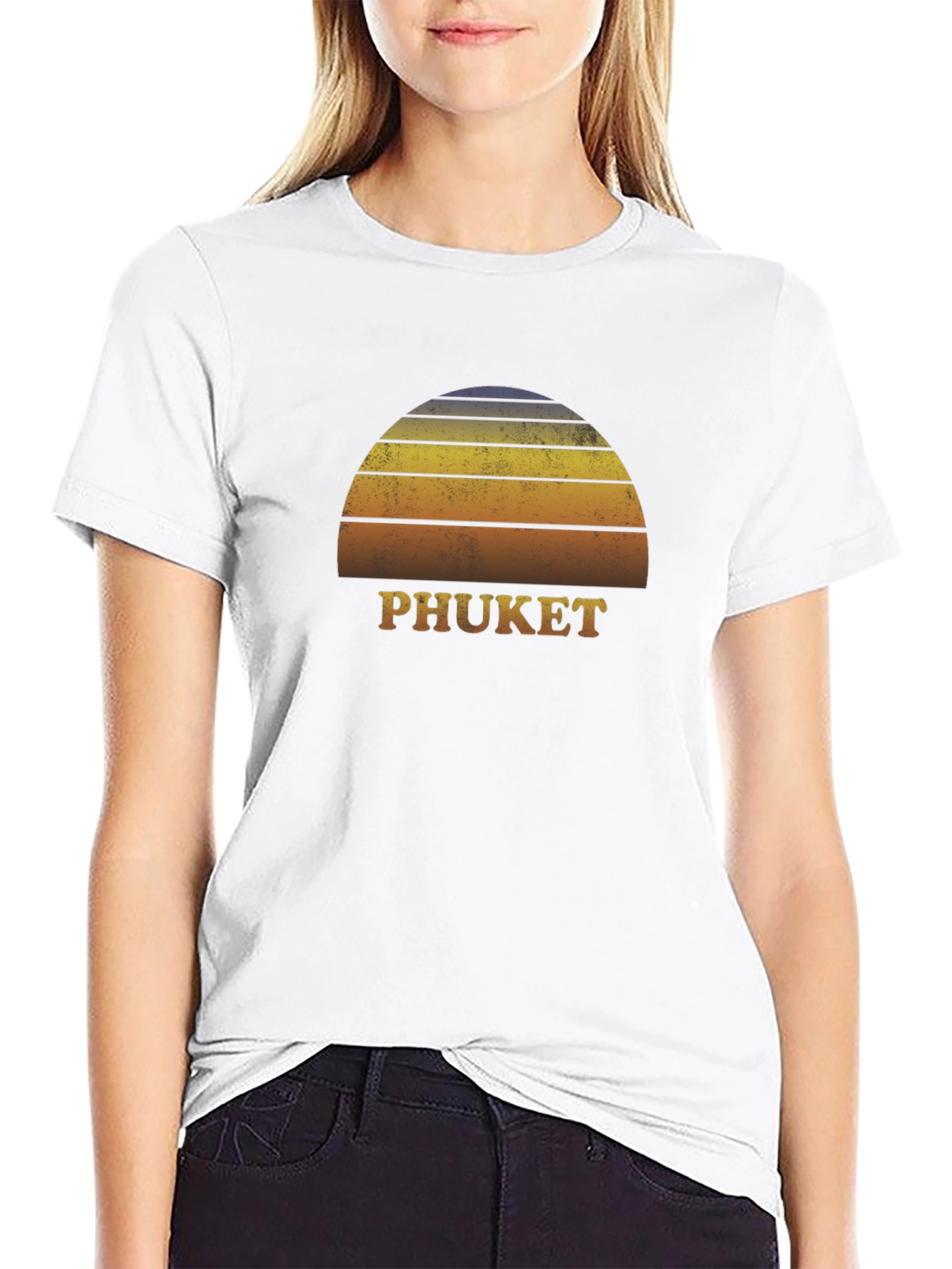 Phuket Sunset Graphic Tee - Retro Style