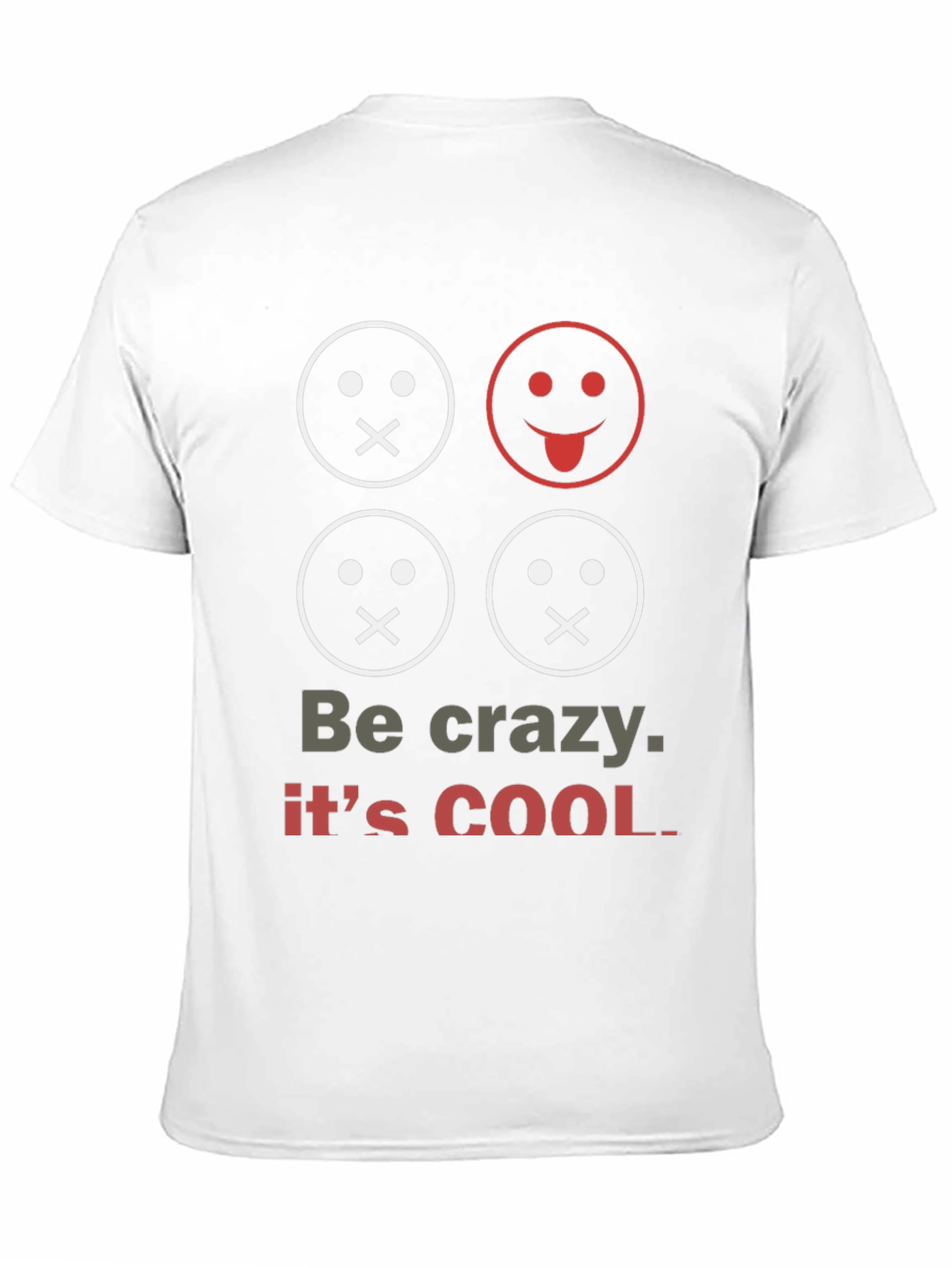 Be Crazy Mens Graphic Print T-Shirt