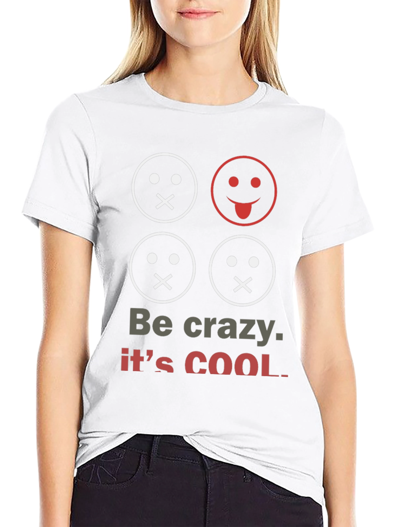 Be Crazy Mens Graphic Print T-Shirt