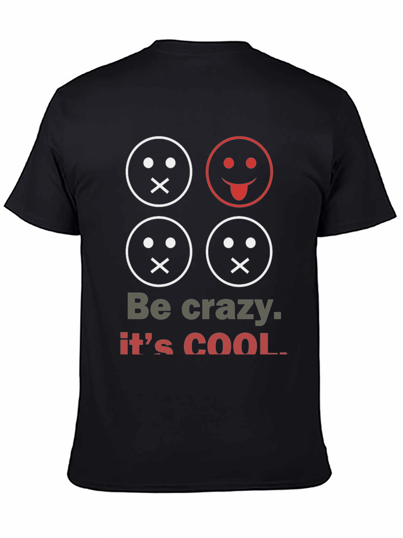 Be Crazy Mens Graphic Print T-Shirt