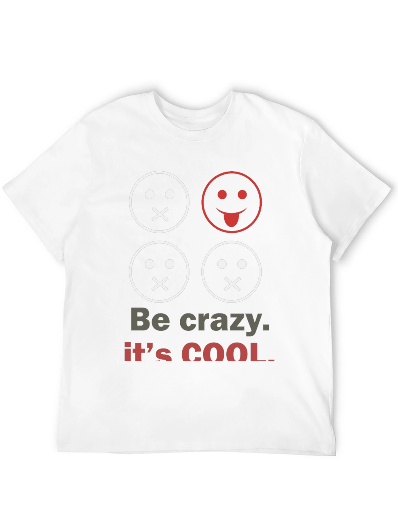 Be Crazy Mens Graphic Print T-Shirt
