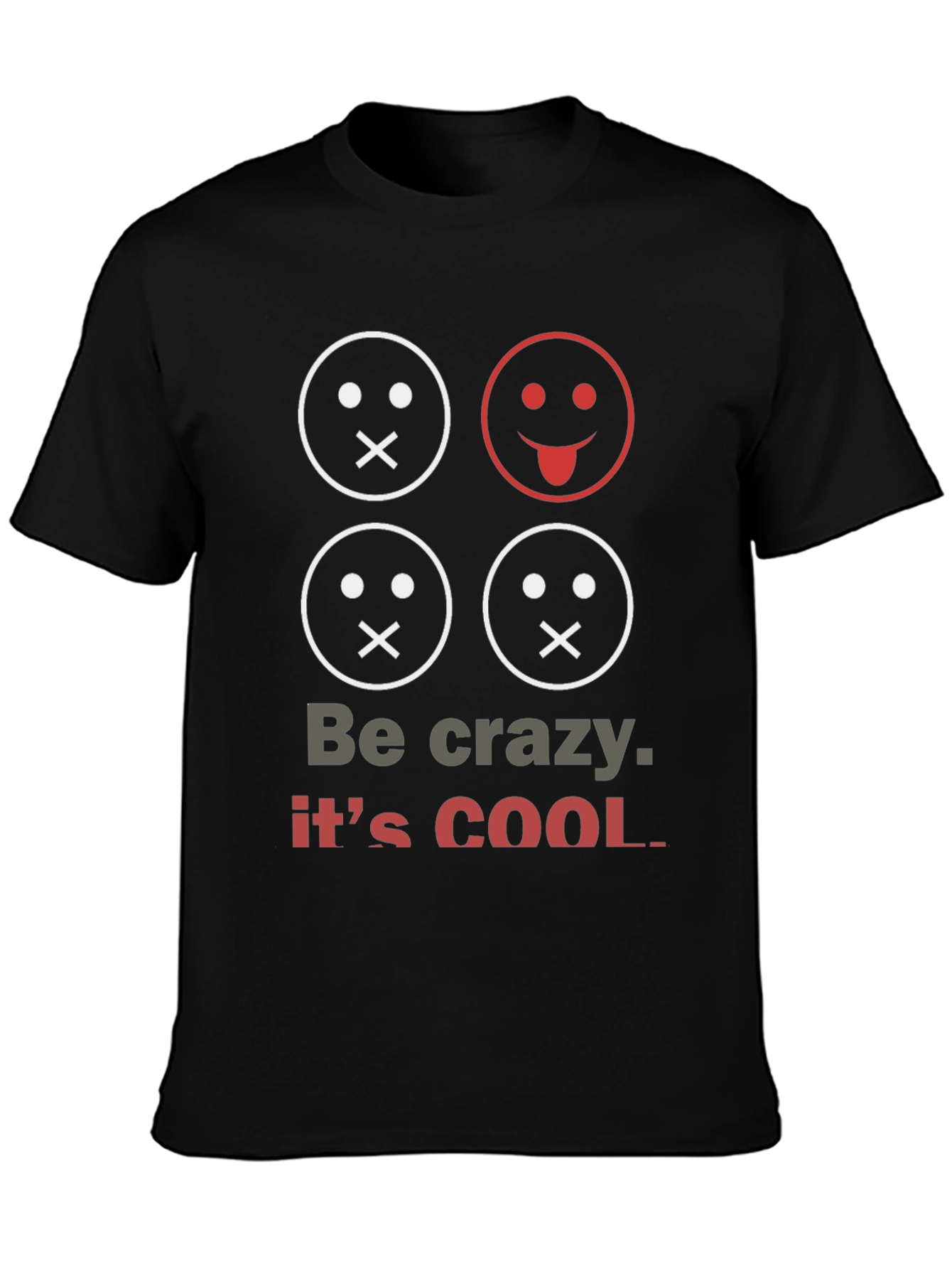 Be Crazy Mens Graphic Print T-Shirt