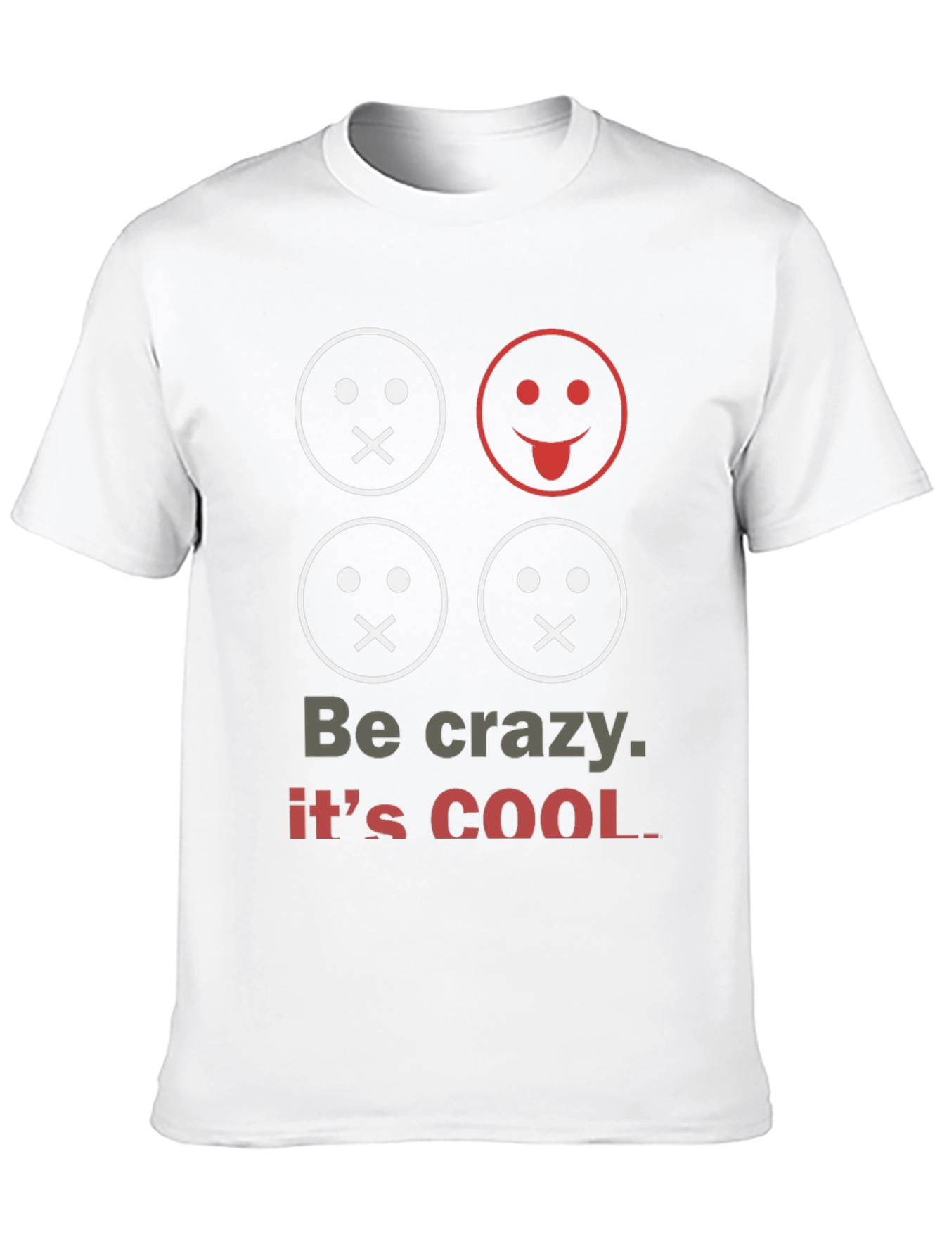 Be Crazy Mens Graphic Print T-Shirt