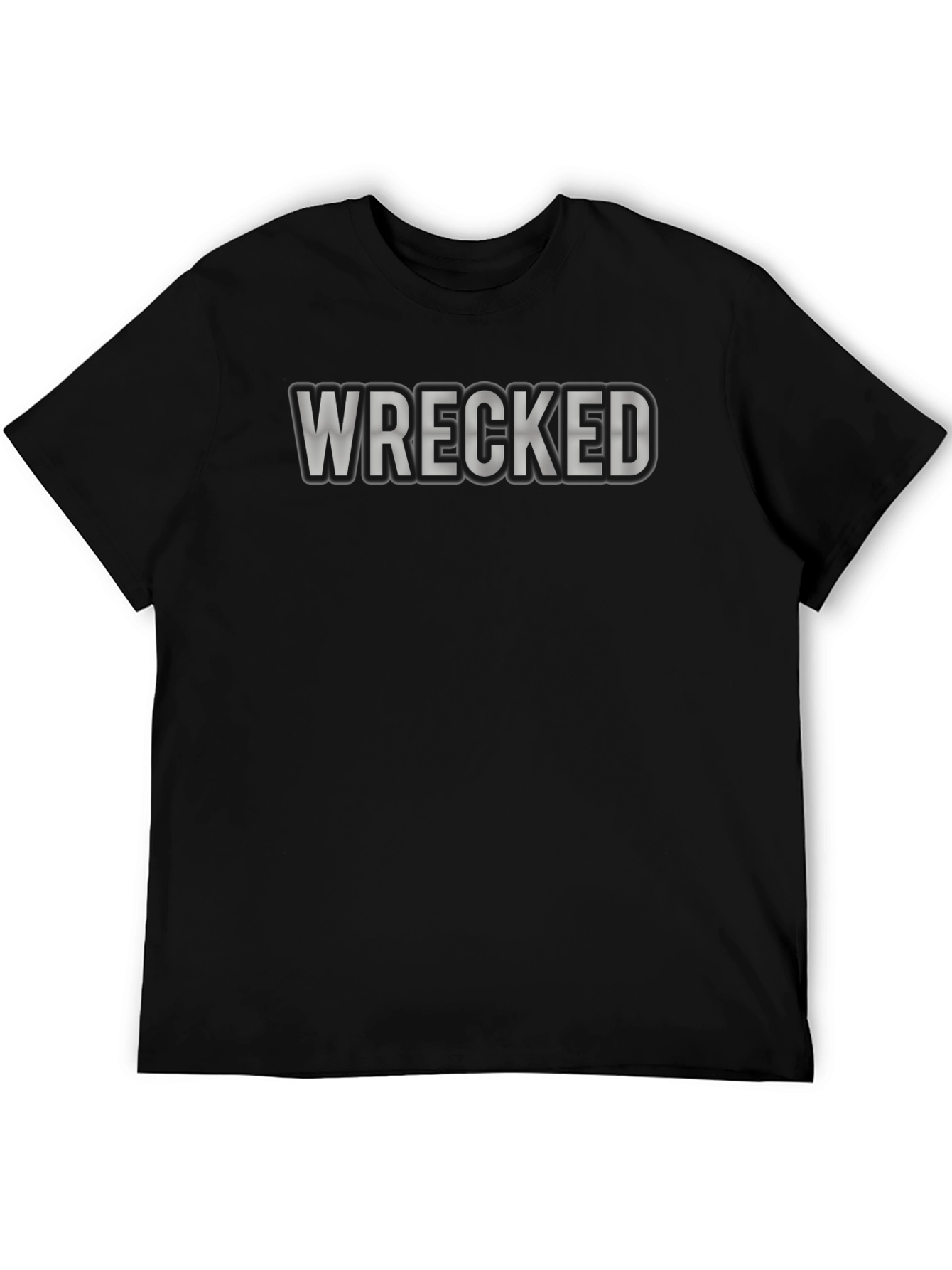 Wrecked Graphic Print Black T-Shirt