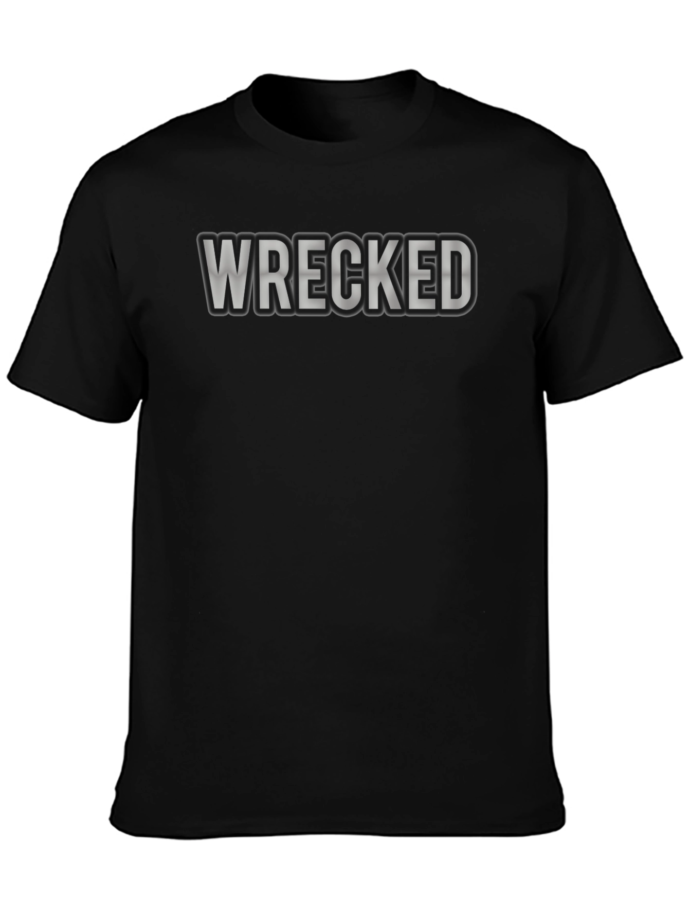 Wrecked Graphic Print Black T-Shirt