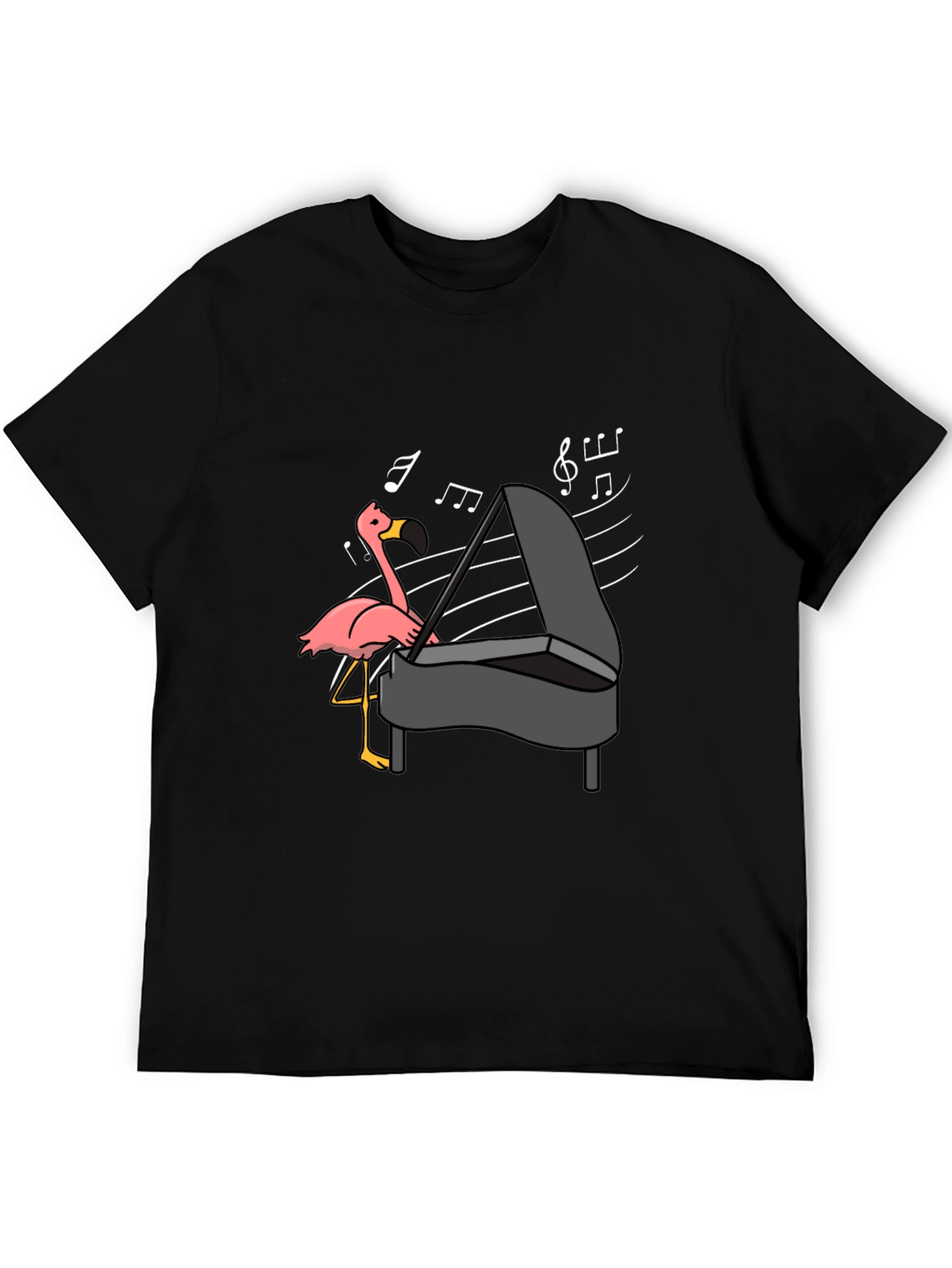 Flamingo Playing Piano T-Shirt - Music Lover Tee