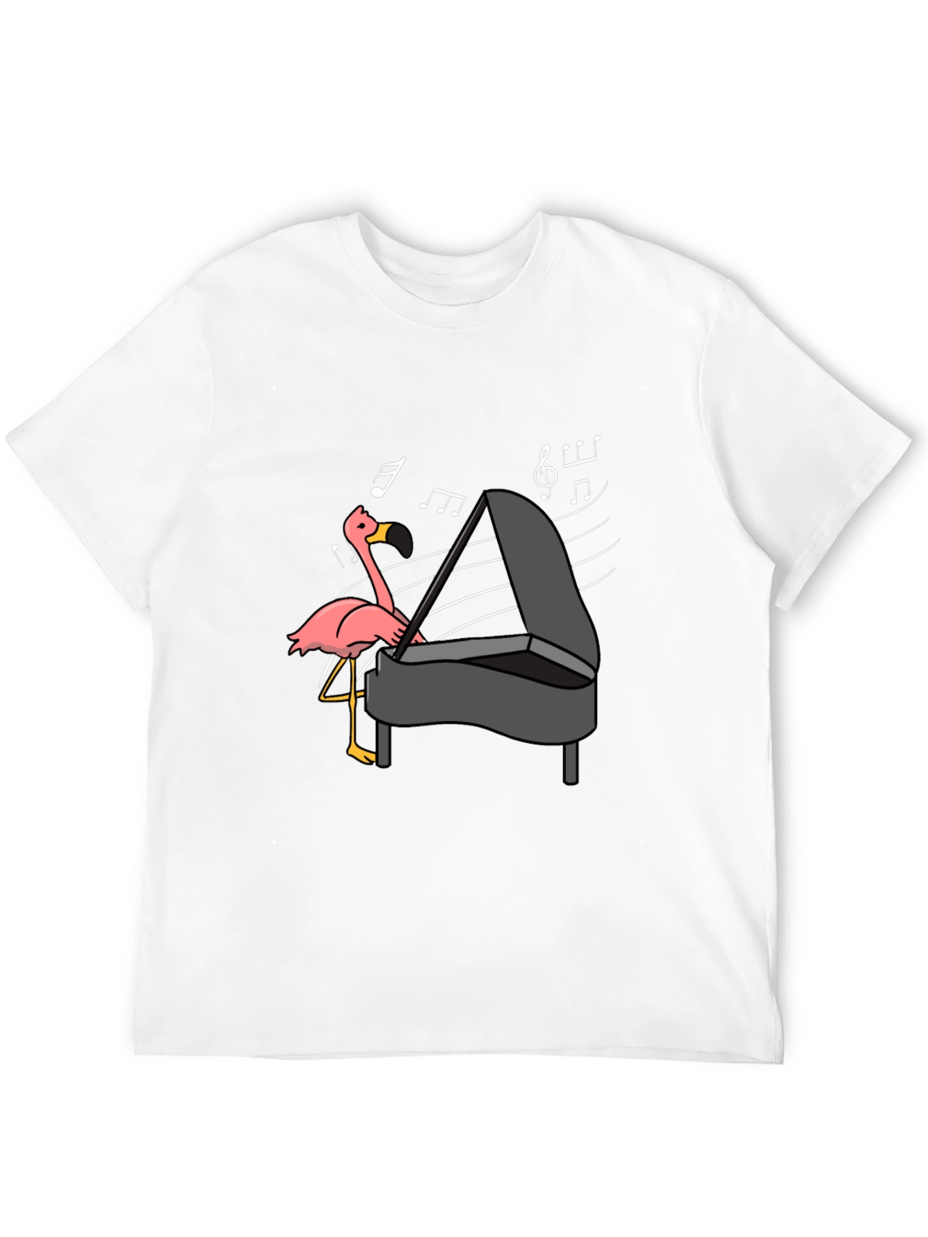Flamingo Playing Piano T-Shirt - Music Lover Tee