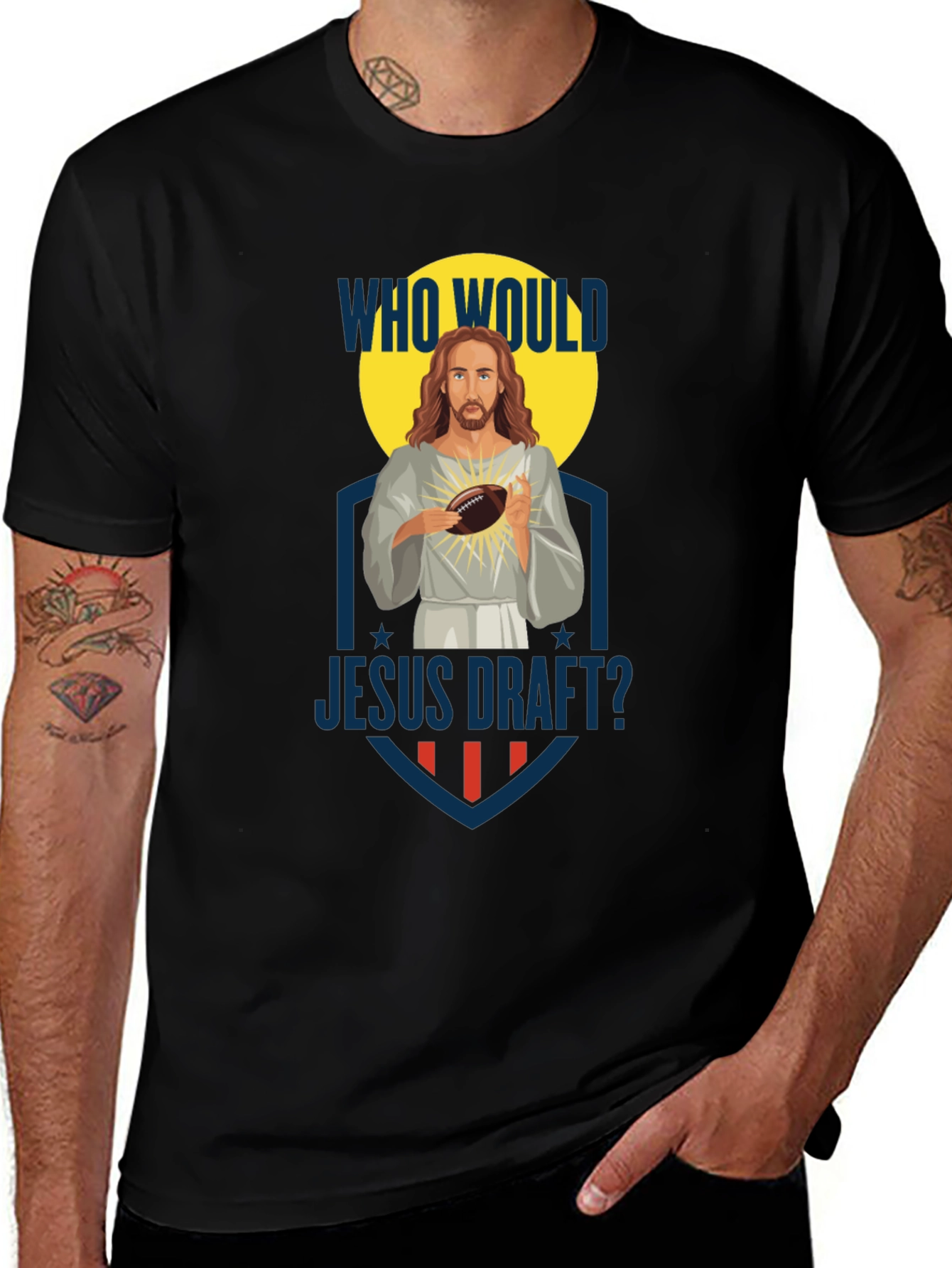 Who Would Jesus Draft? Football T-Shirt