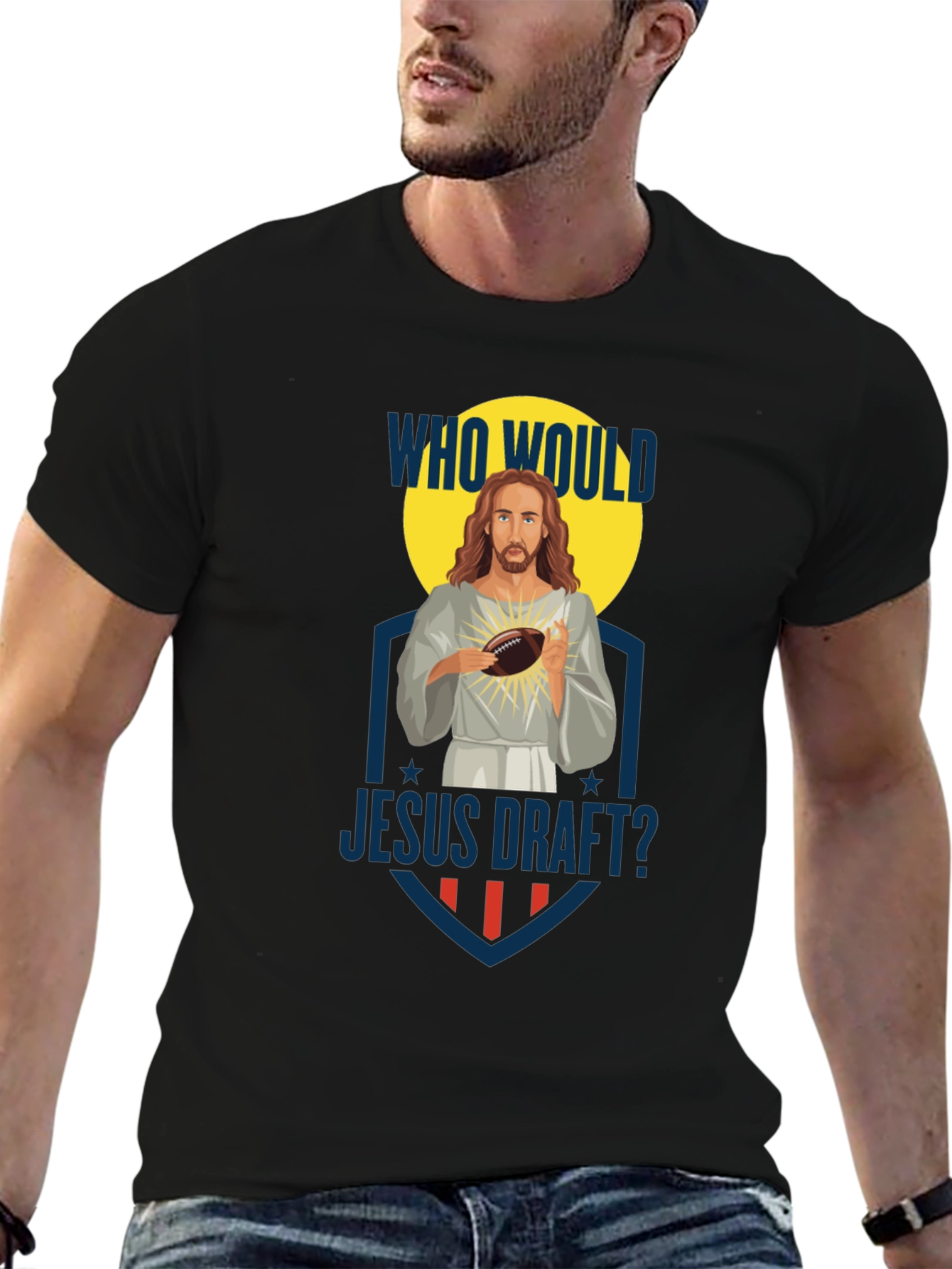 Who Would Jesus Draft? Football T-Shirt