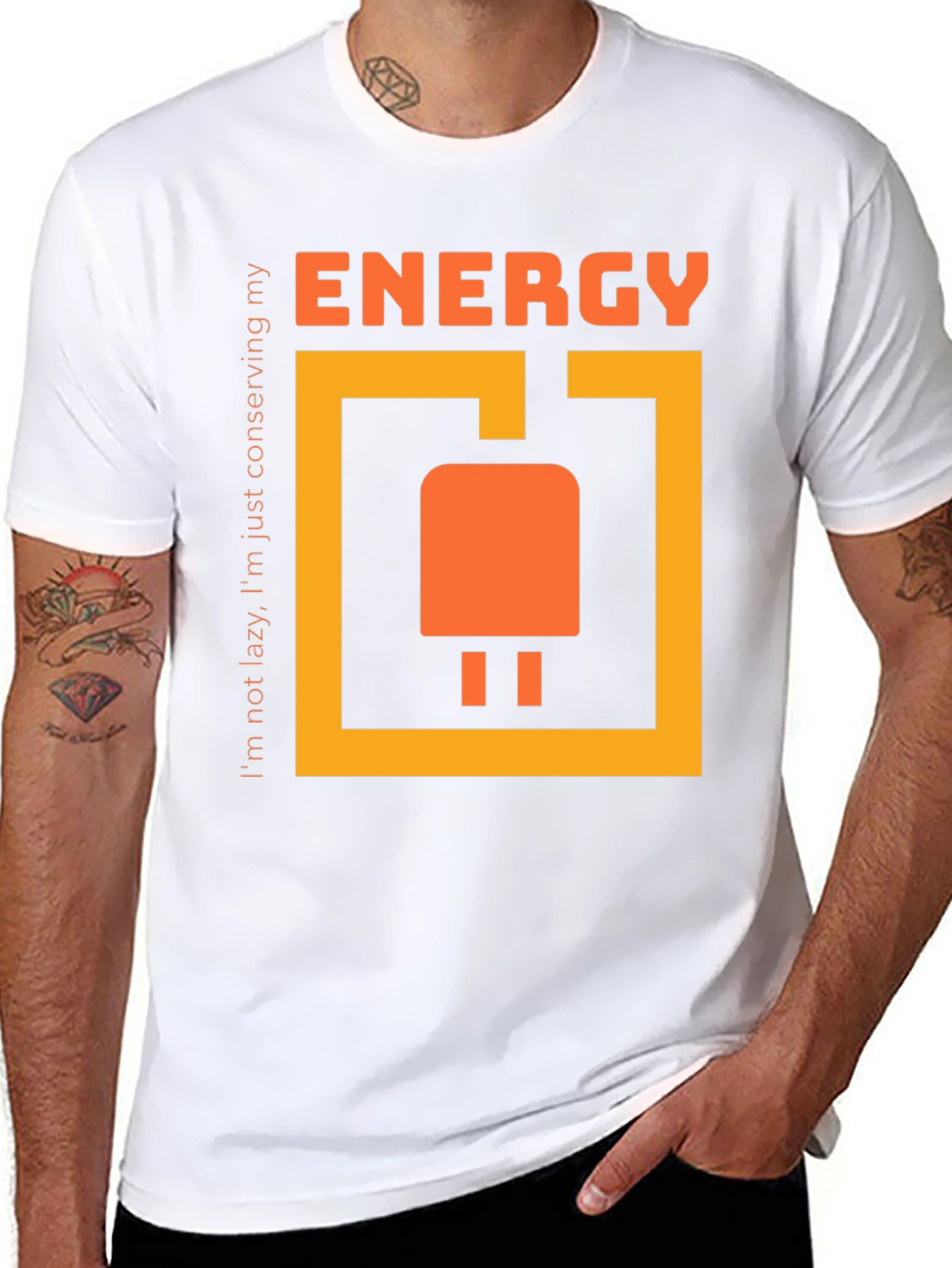 Energy Conserving T-Shirt - Funny Lazy Slogan Tee