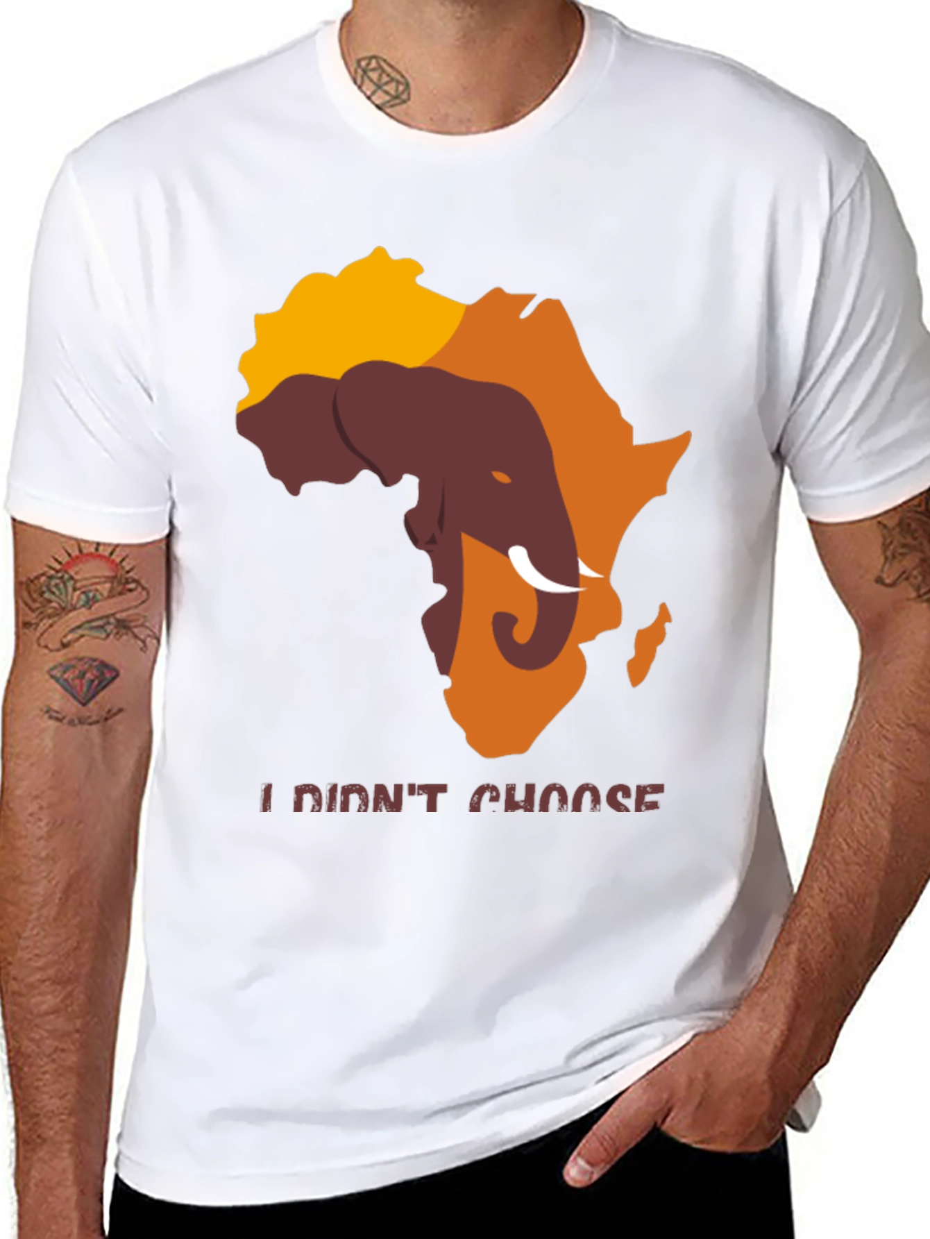 Africa Elephant Graphic Mens Tee