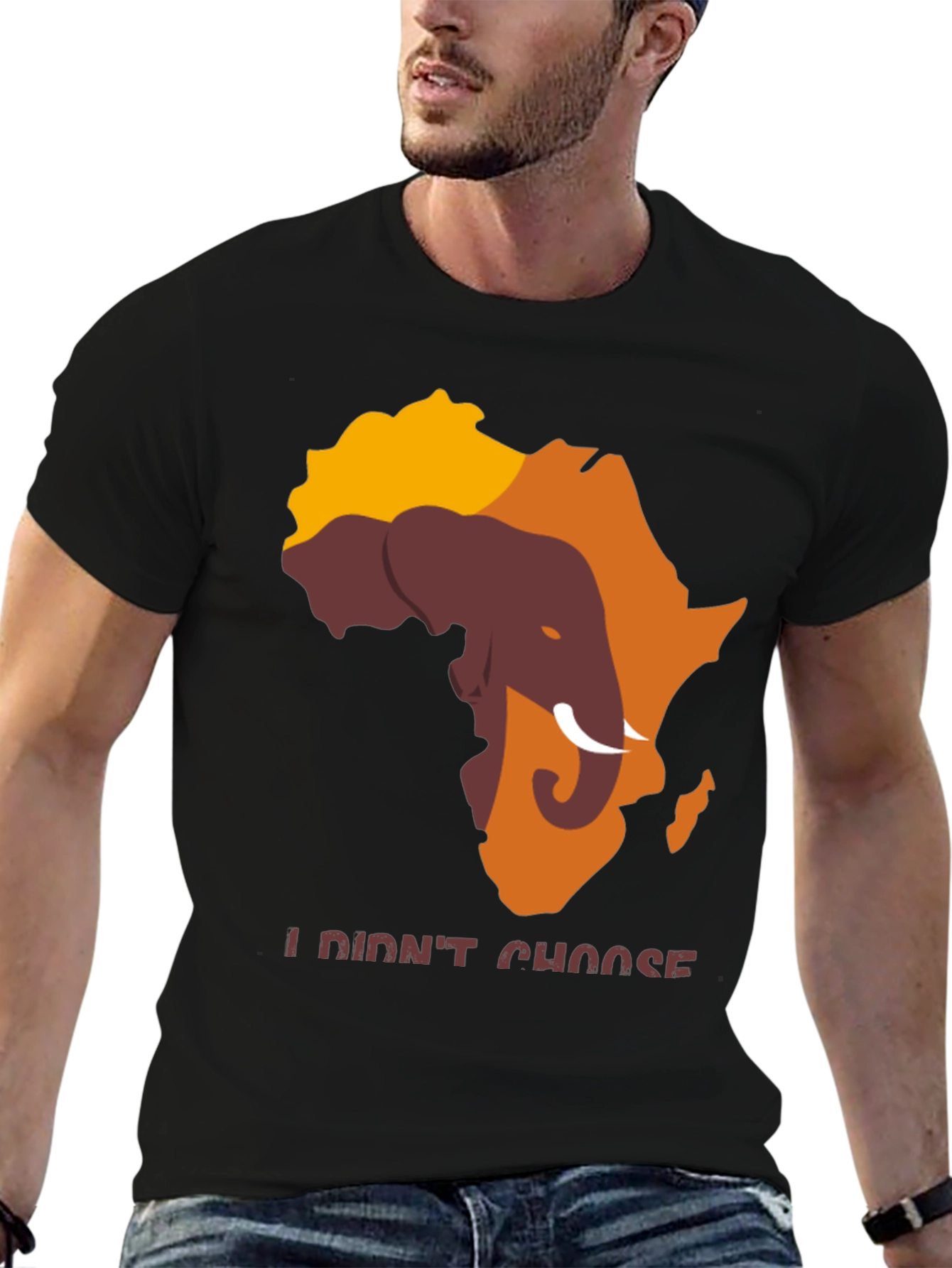 Africa Elephant Graphic Mens Tee