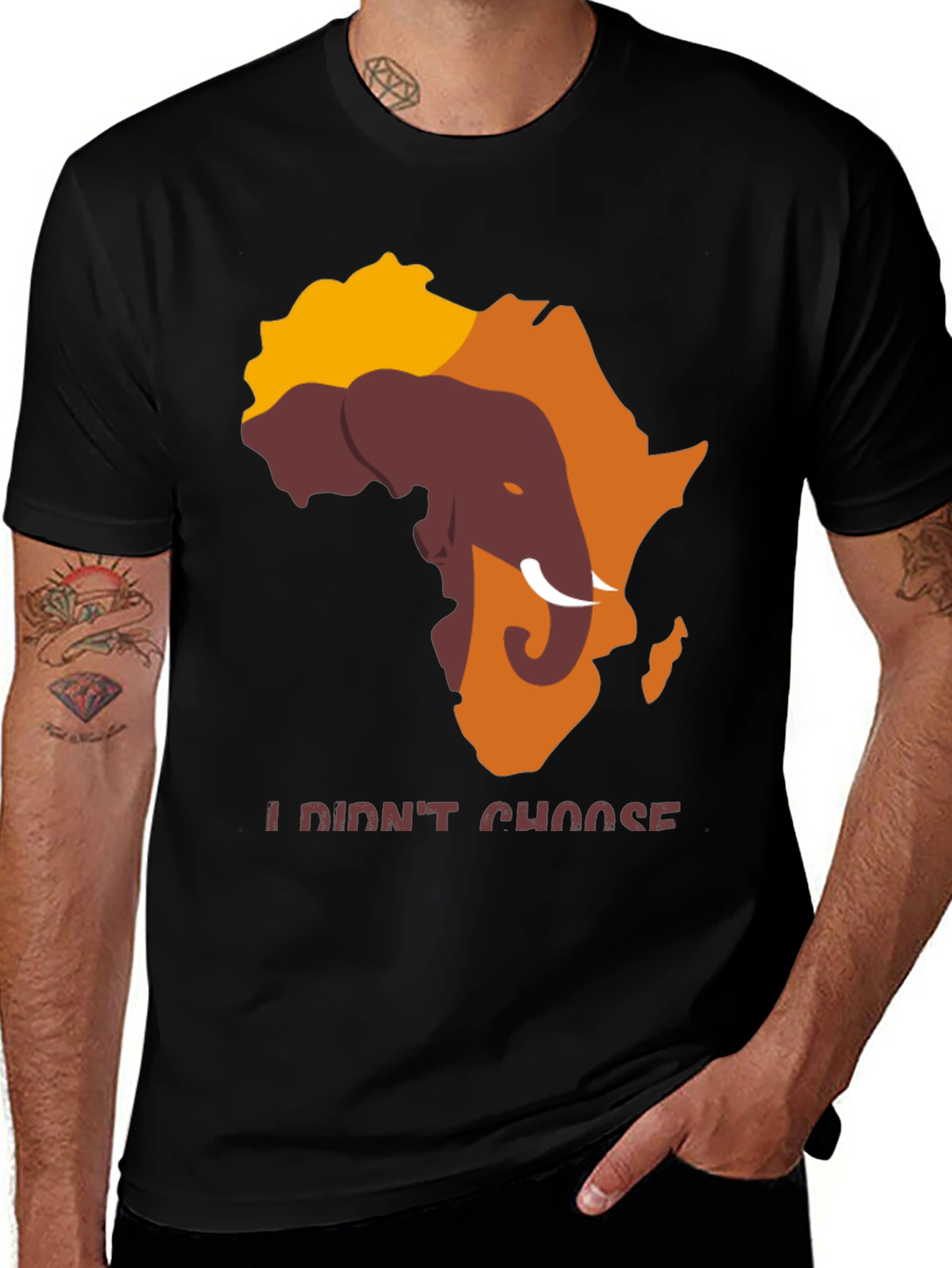 Africa Elephant Graphic Mens Tee