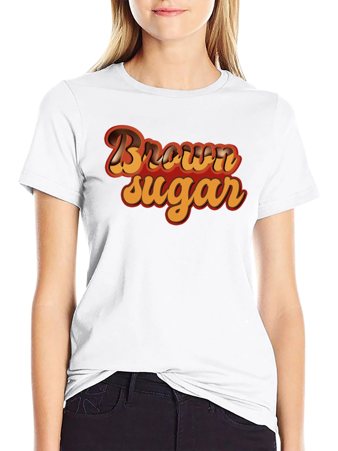 Brown Sugar Retro Style Graphic Tee