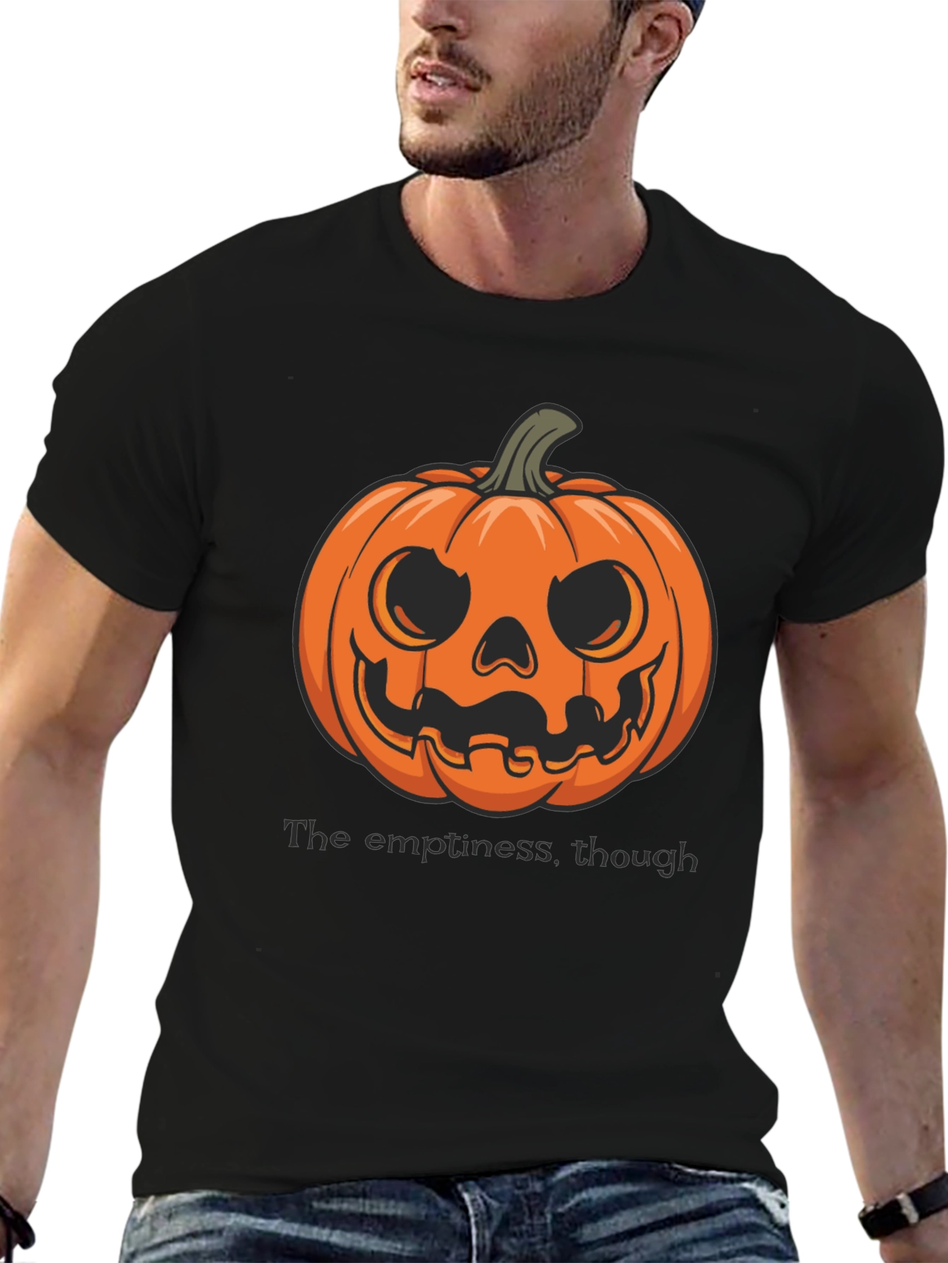 Halloween Pumpkin Graphic Tee - The Emptiness Though