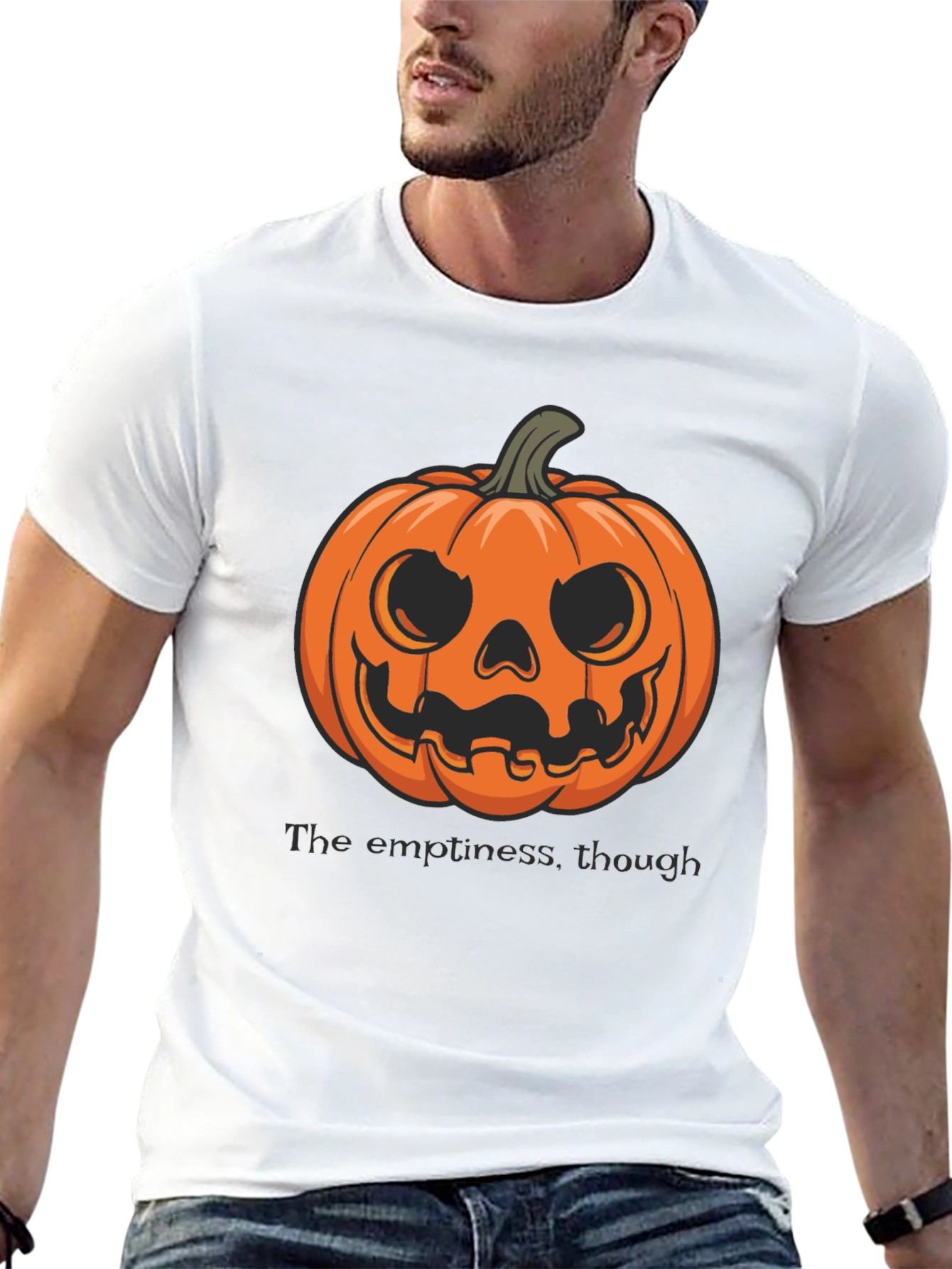 Halloween Pumpkin Graphic Tee - The Emptiness Though
