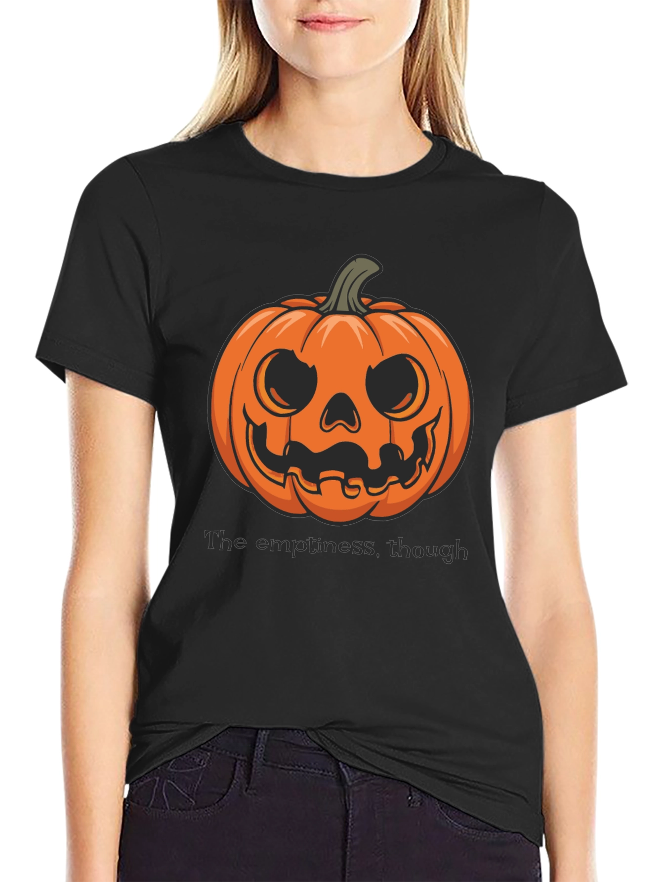 Halloween Pumpkin Graphic Tee - The Emptiness Though