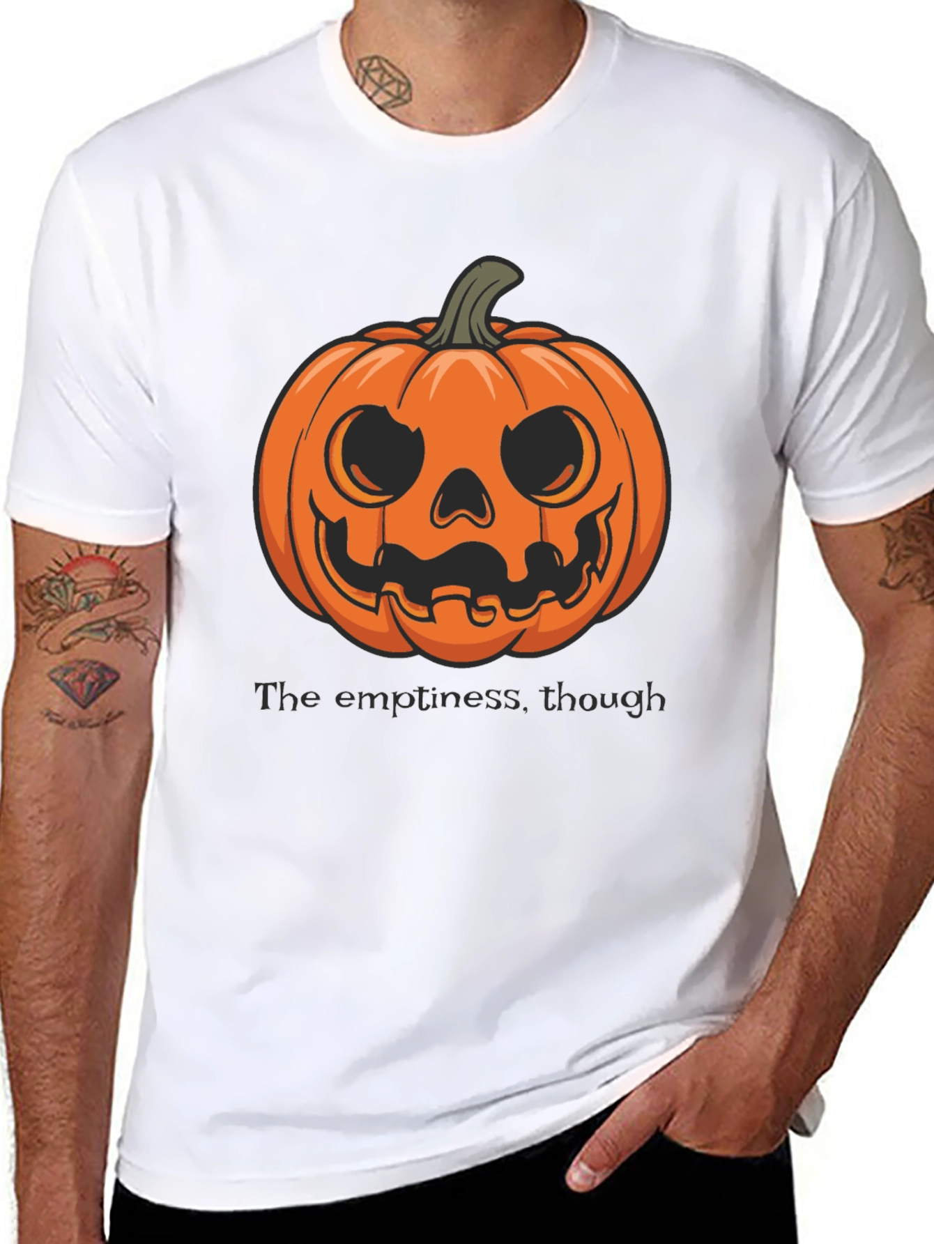 Halloween Pumpkin Graphic Tee - The Emptiness Though
