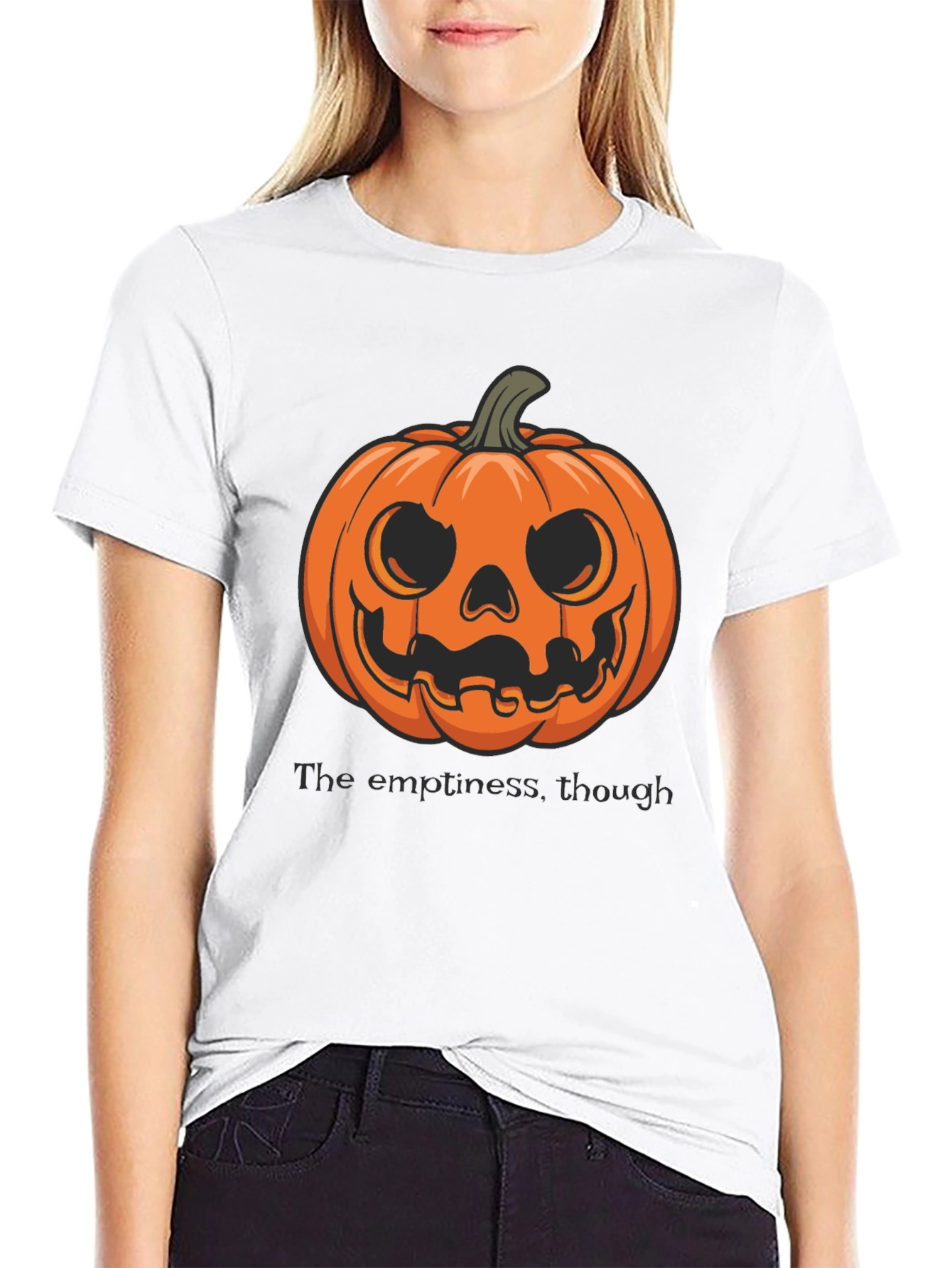 Halloween Pumpkin Graphic Tee - The Emptiness Though