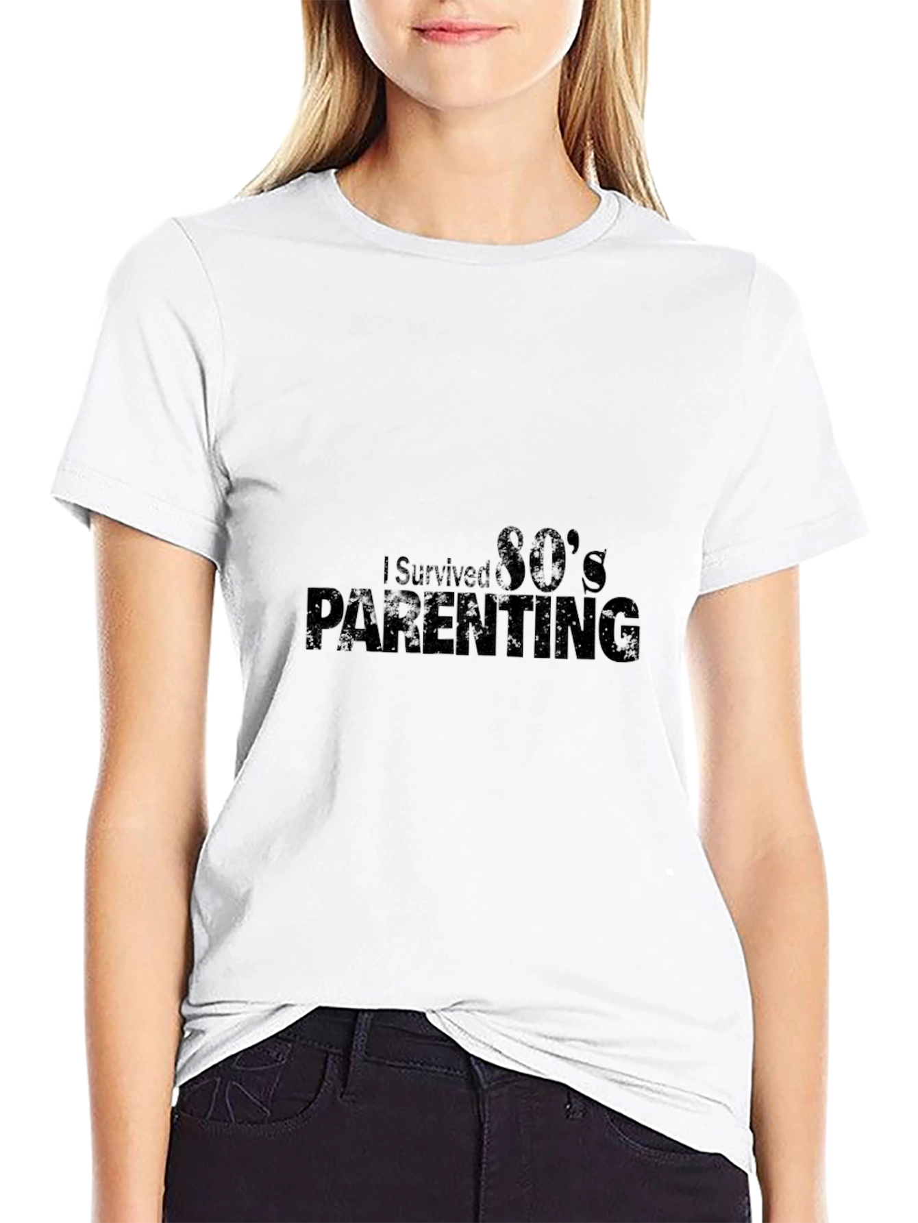 I Survived 80s Parenting Black T-Shirt