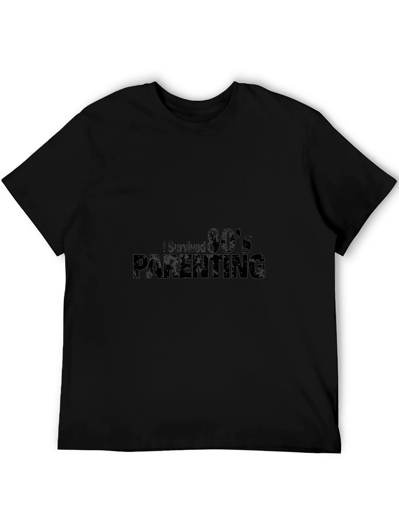 I Survived 80s Parenting Black T-Shirt