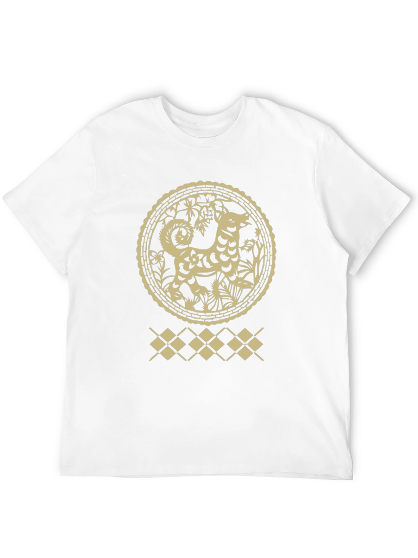 Dog Zodiac Graphic Print Crew Neck Tee