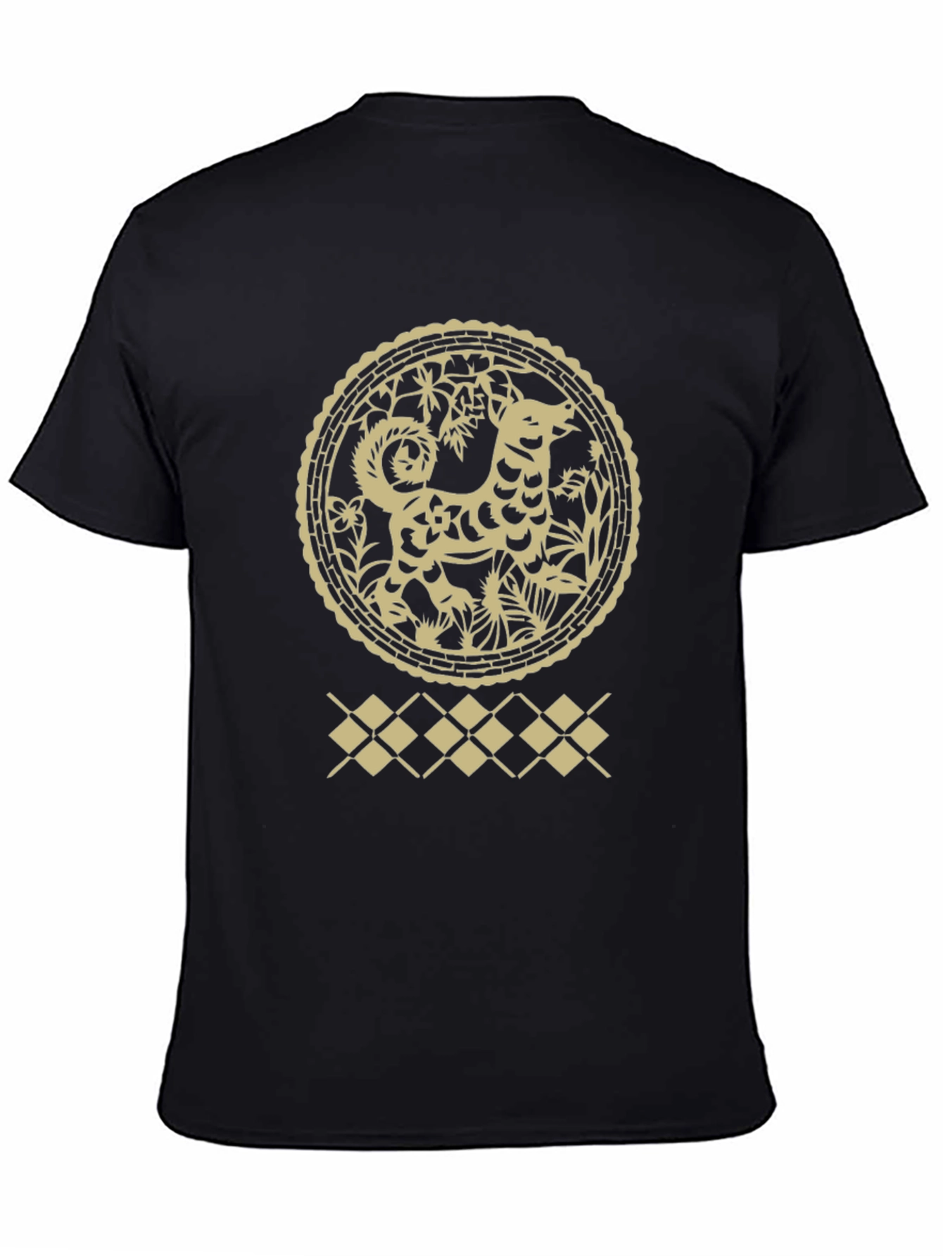 Dog Zodiac Graphic Print Crew Neck Tee