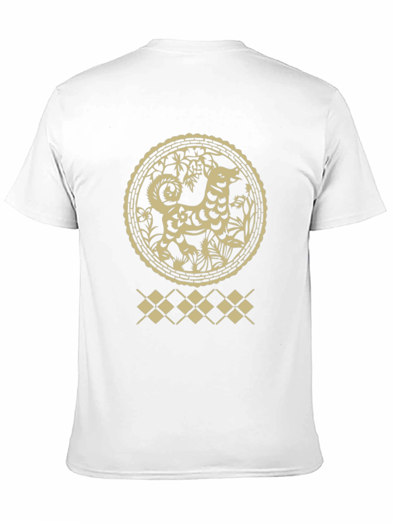 Dog Zodiac Graphic Print Crew Neck Tee