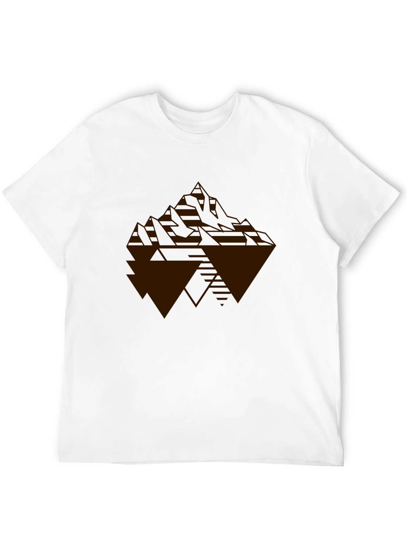 Geometric Mountain Graphic Tee - Modern Style