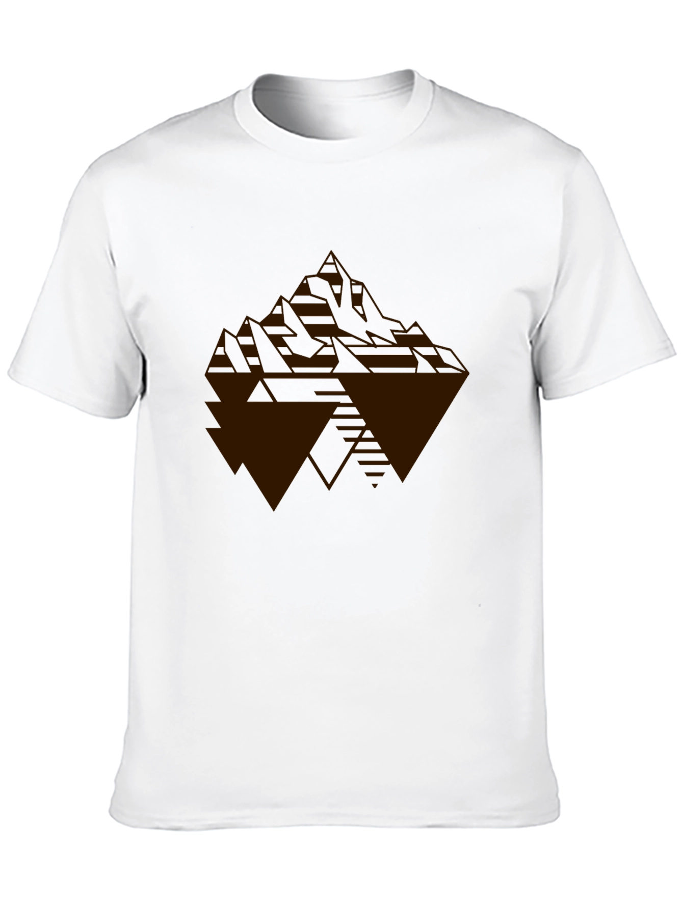 Geometric Mountain Graphic Tee - Modern Style