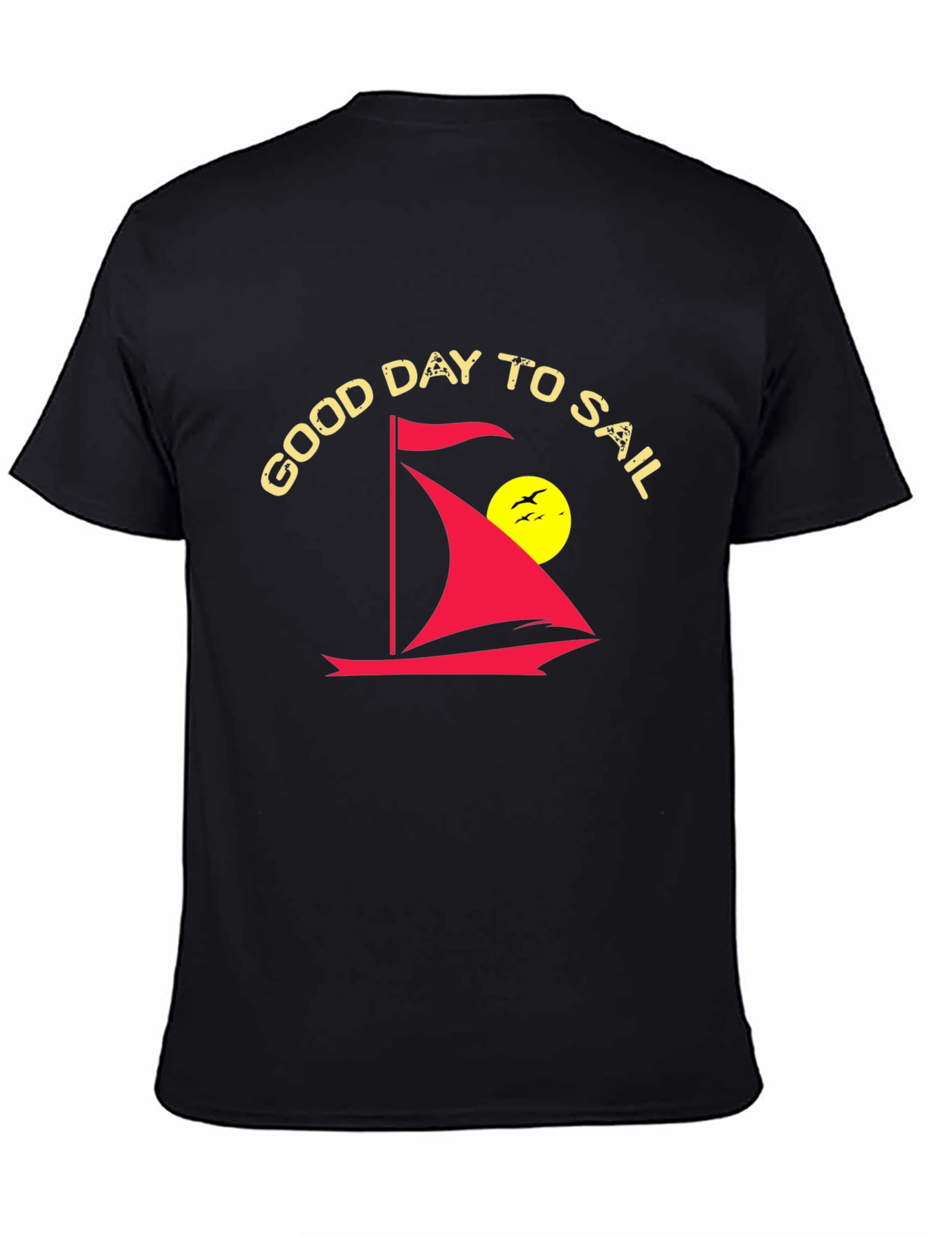 Good Day To Sail Black Graphic Tee