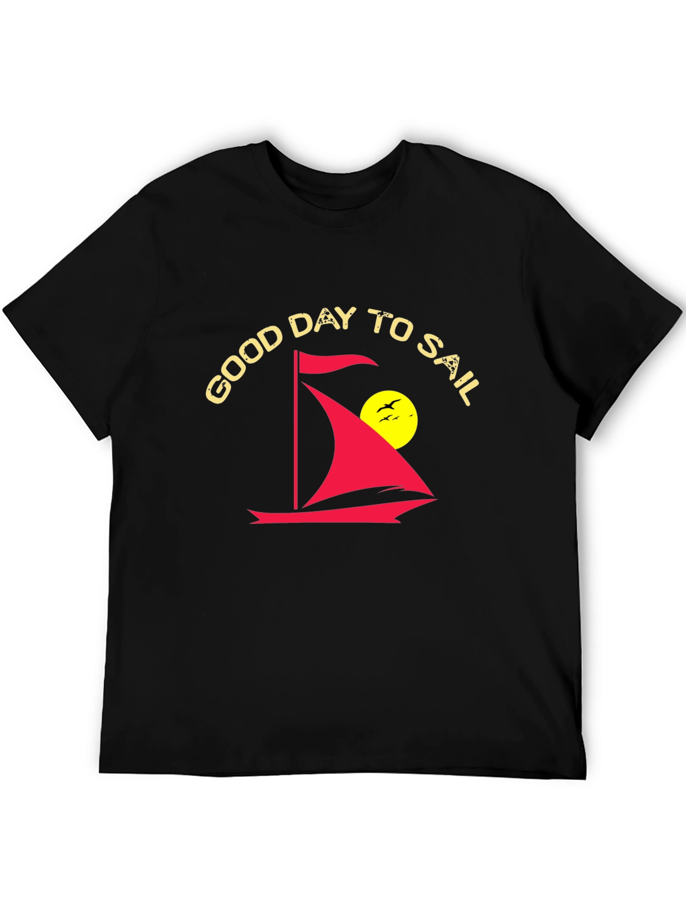 Good Day To Sail Black Graphic Tee