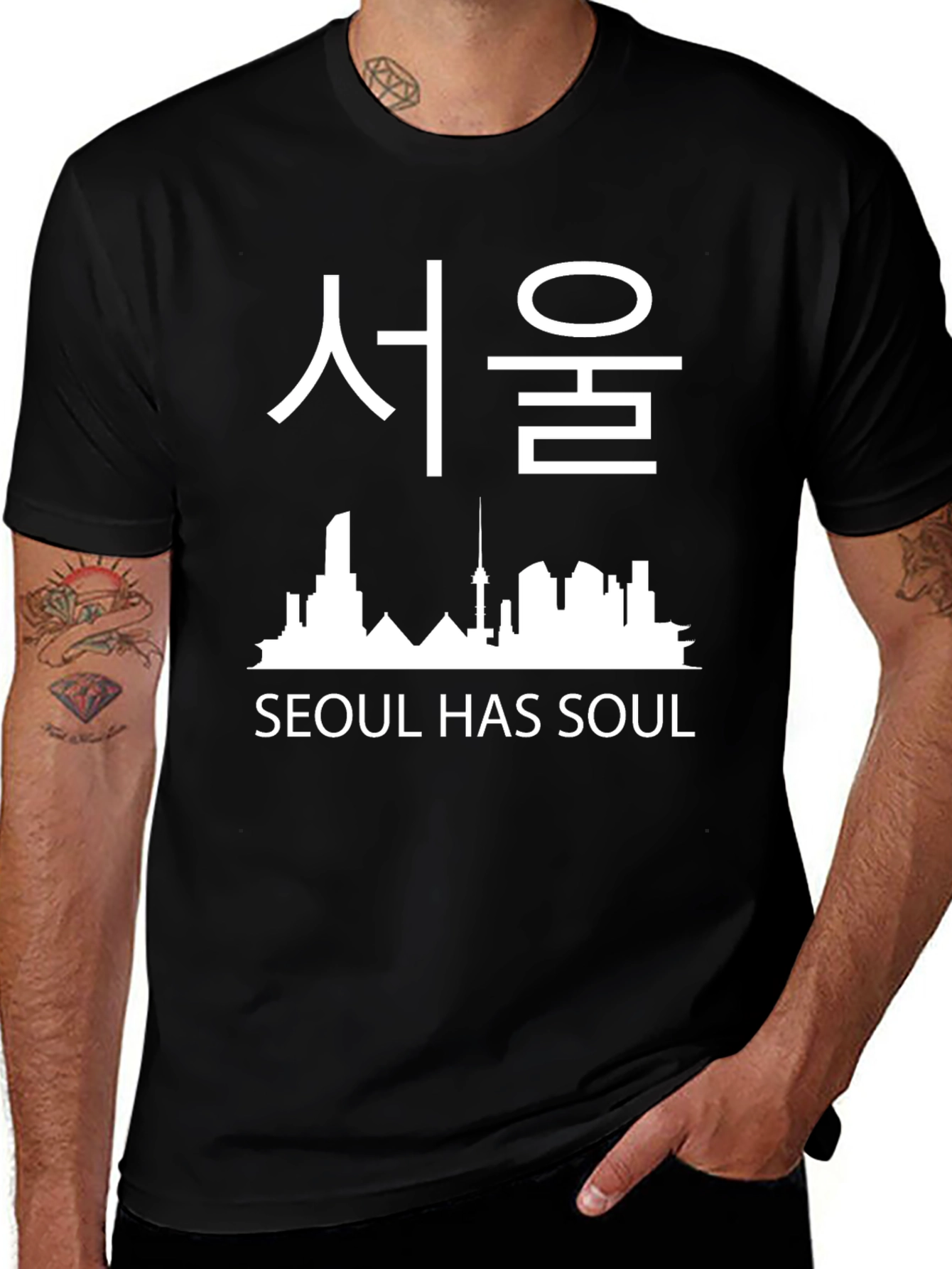 Seoul Has Soul Black T-Shirt