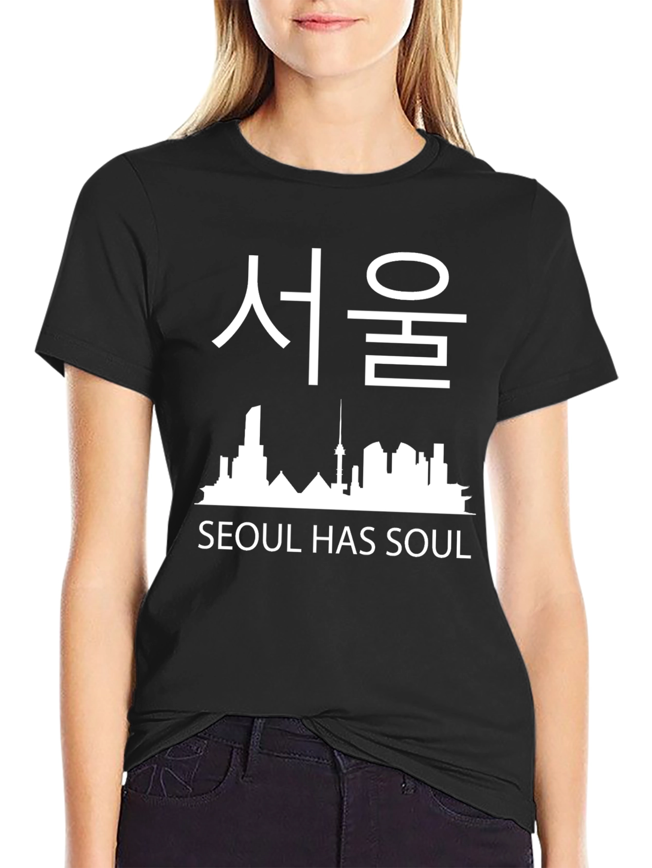 Seoul Has Soul Black T-Shirt