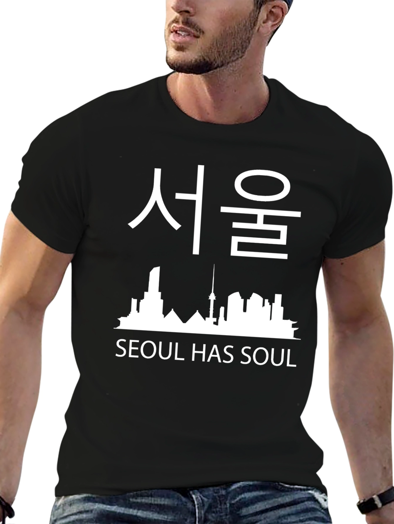 Seoul Has Soul Black T-Shirt