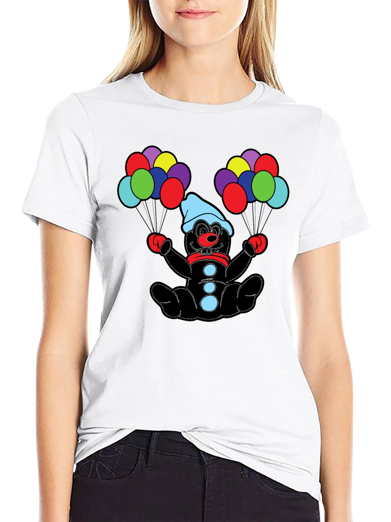 Clown with Balloons Graphic Tee