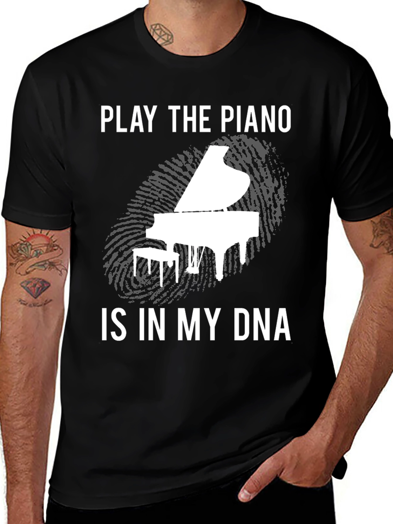 Piano DNA Graphic Tee - Musicians T-Shirt