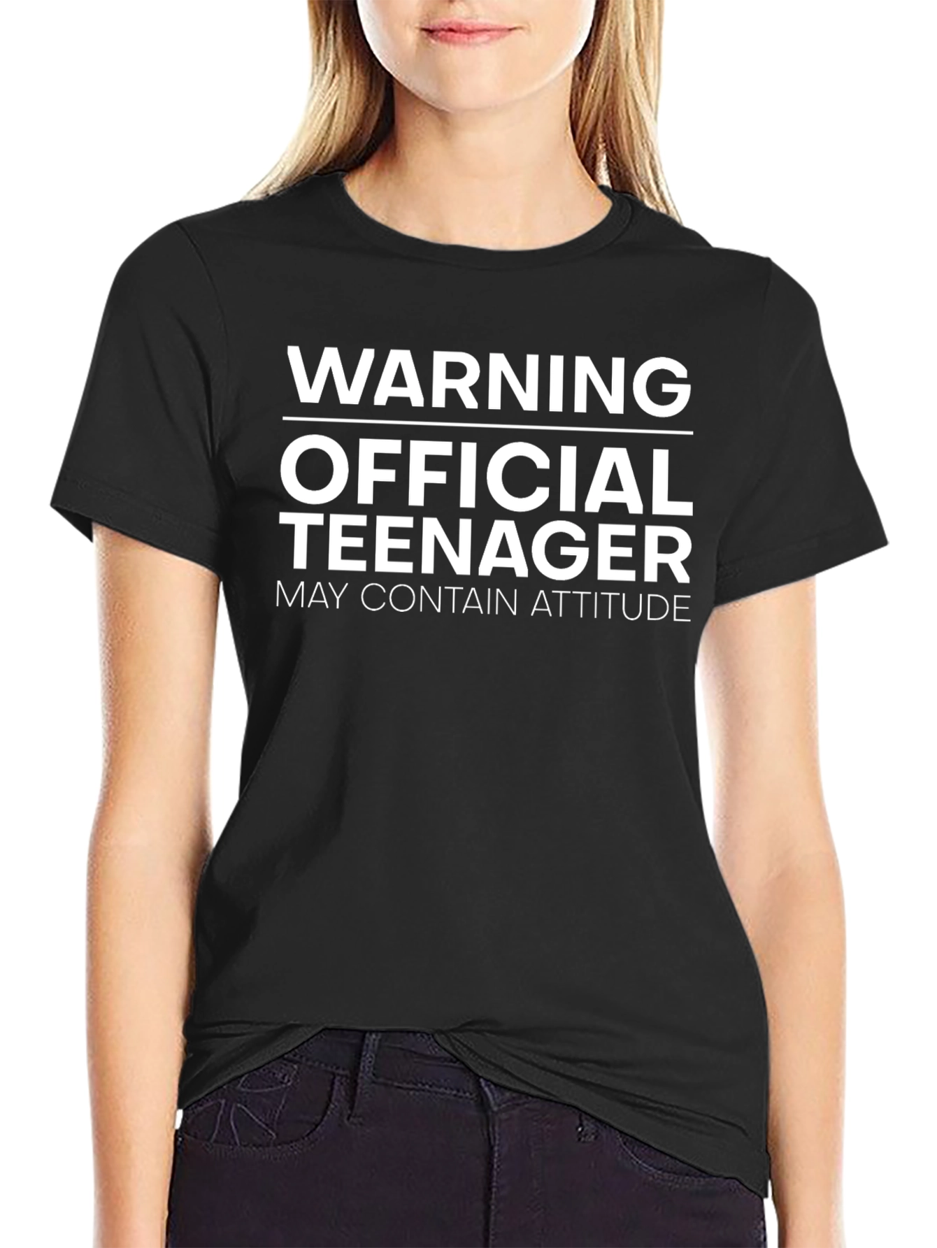 Warning Official Teenager Graphic Tee