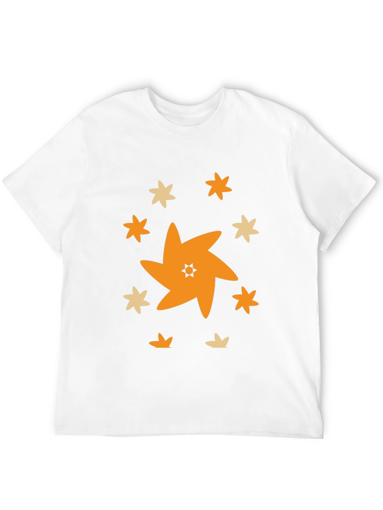 Star Pattern Black T-Shirt