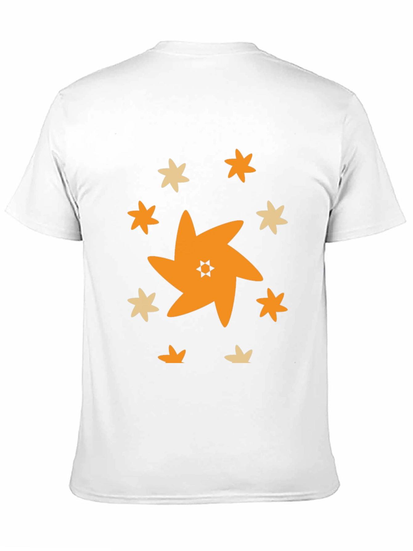 Star Pattern Black T-Shirt