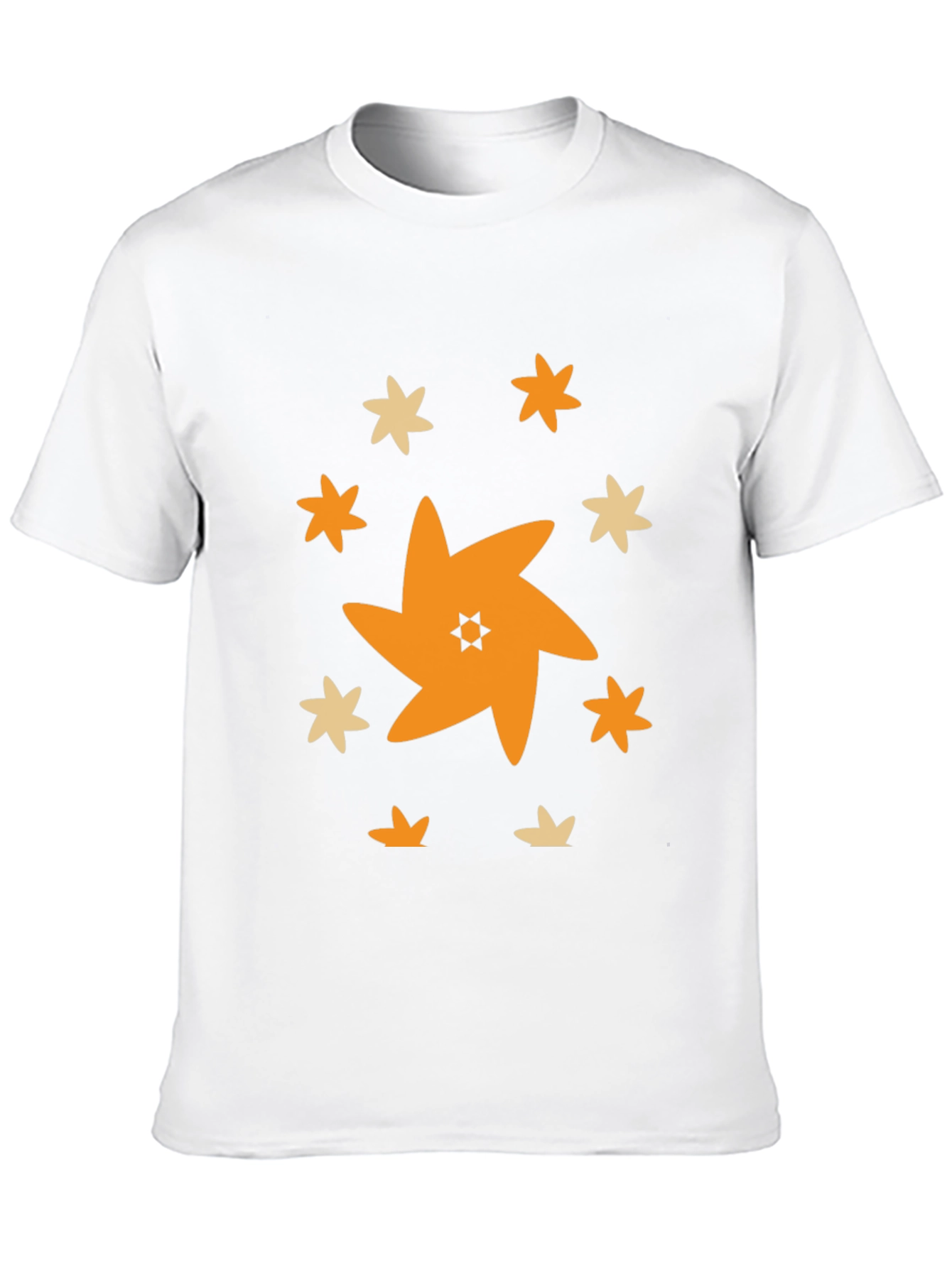 Star Pattern Black T-Shirt